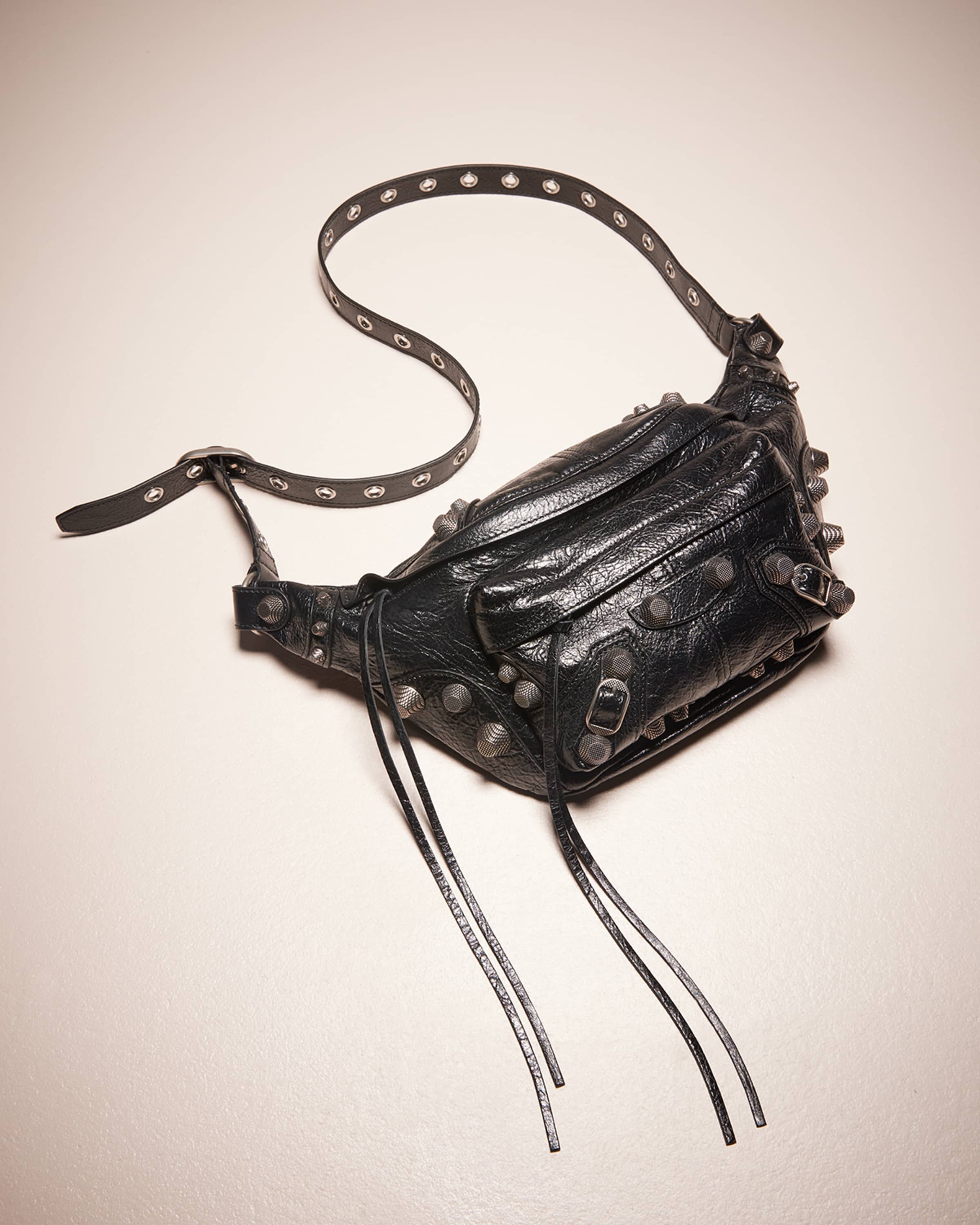 BALENCIAGA＊LE CAGOLE MEN MEDIUM ベルトバッグ＊ 送料込 Le Cagole Medium leather shoulder bag in black - Balenciaga