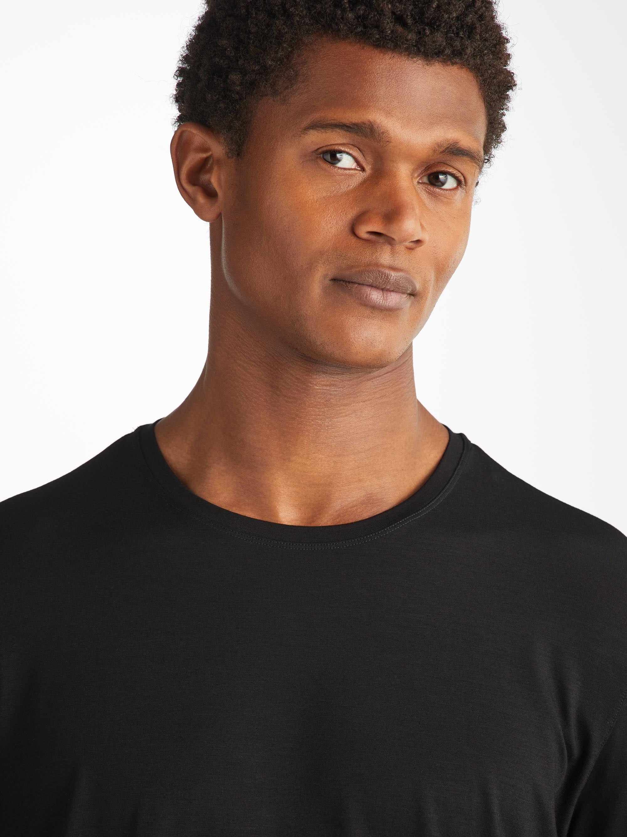 Men's Long Sleeve T-Shirt Basel Micro Modal Stretch Black - 5
