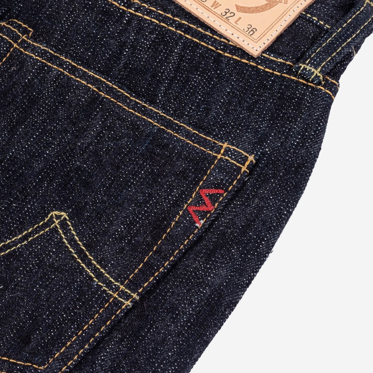 IH-777S-SLB 16oz Slubby Selvedge Denim Slim Tapered Cut Jeans - Indigo - 9