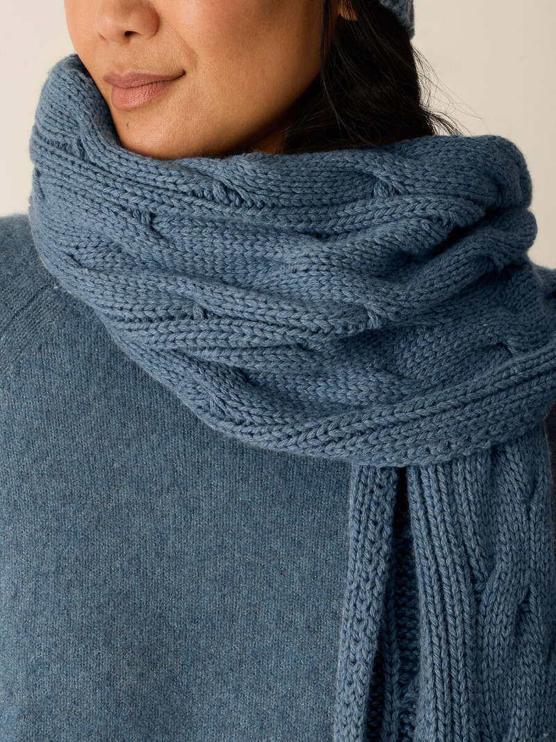 Cotton & Recycled Cashmere Scarf 4