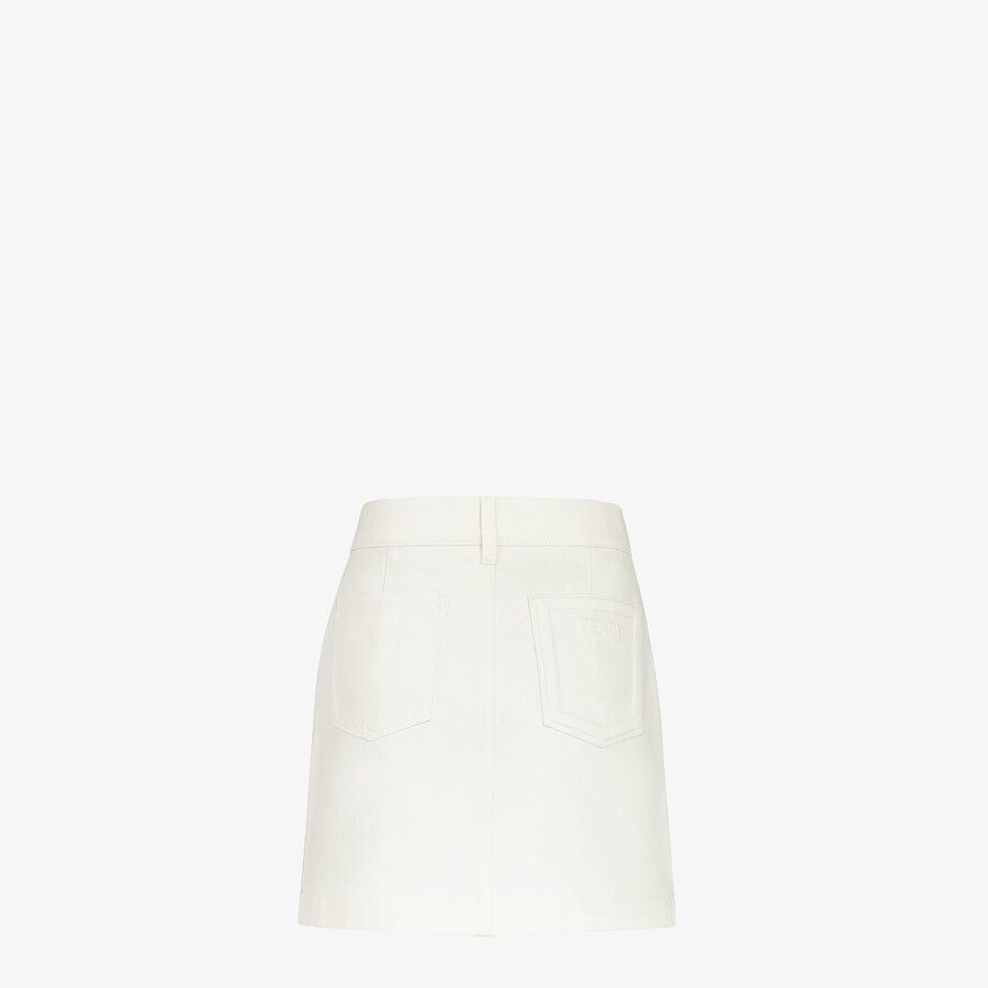 White denim skirt - 2