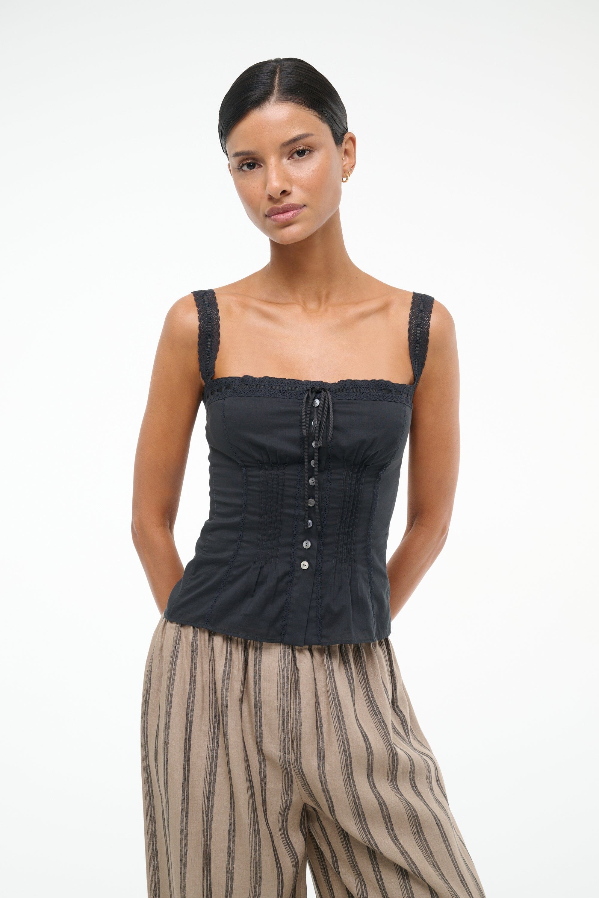 STAUD MATILDE TOP BLACK 1 - 2