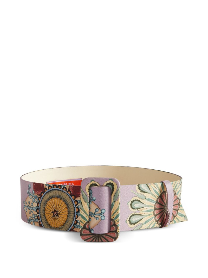 La DoubleJ floral-print buckle belt outlook