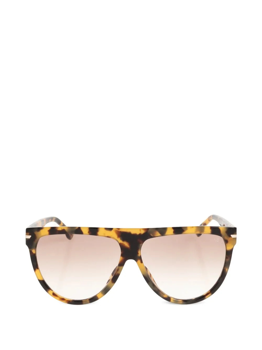 tortoiseshell-effect pilot sunglasses - 1