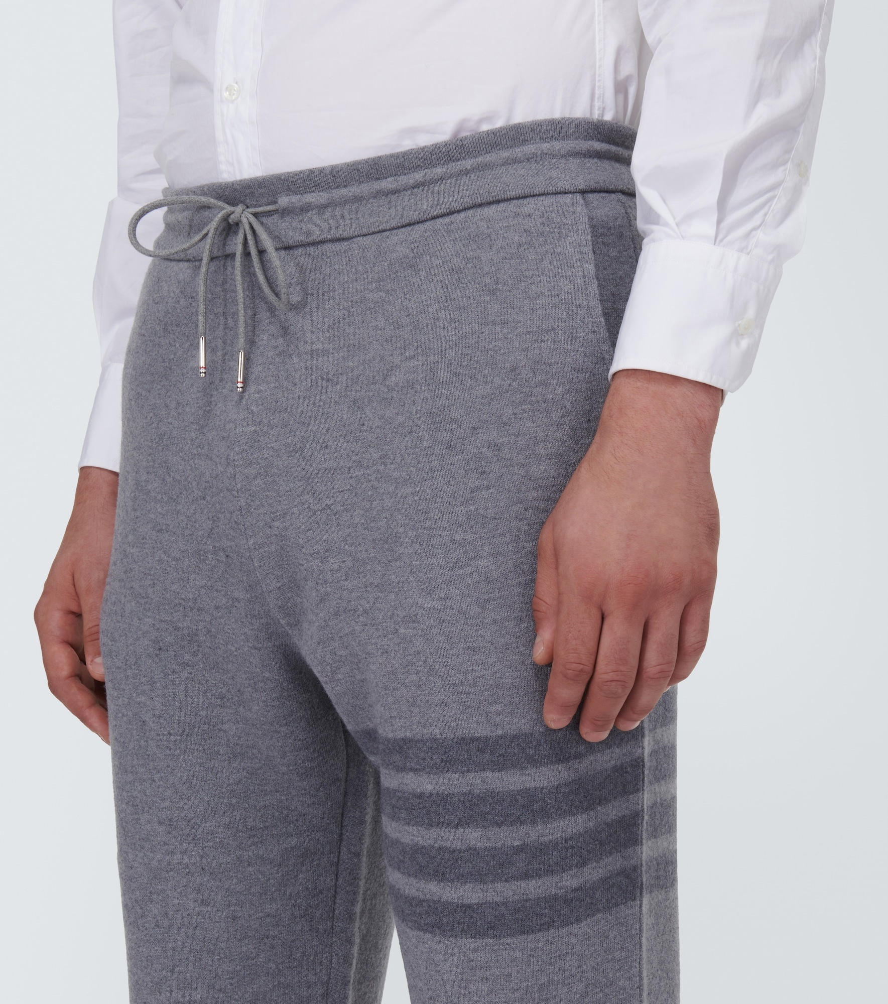 4-Bar virgin wool sweatpants - 5