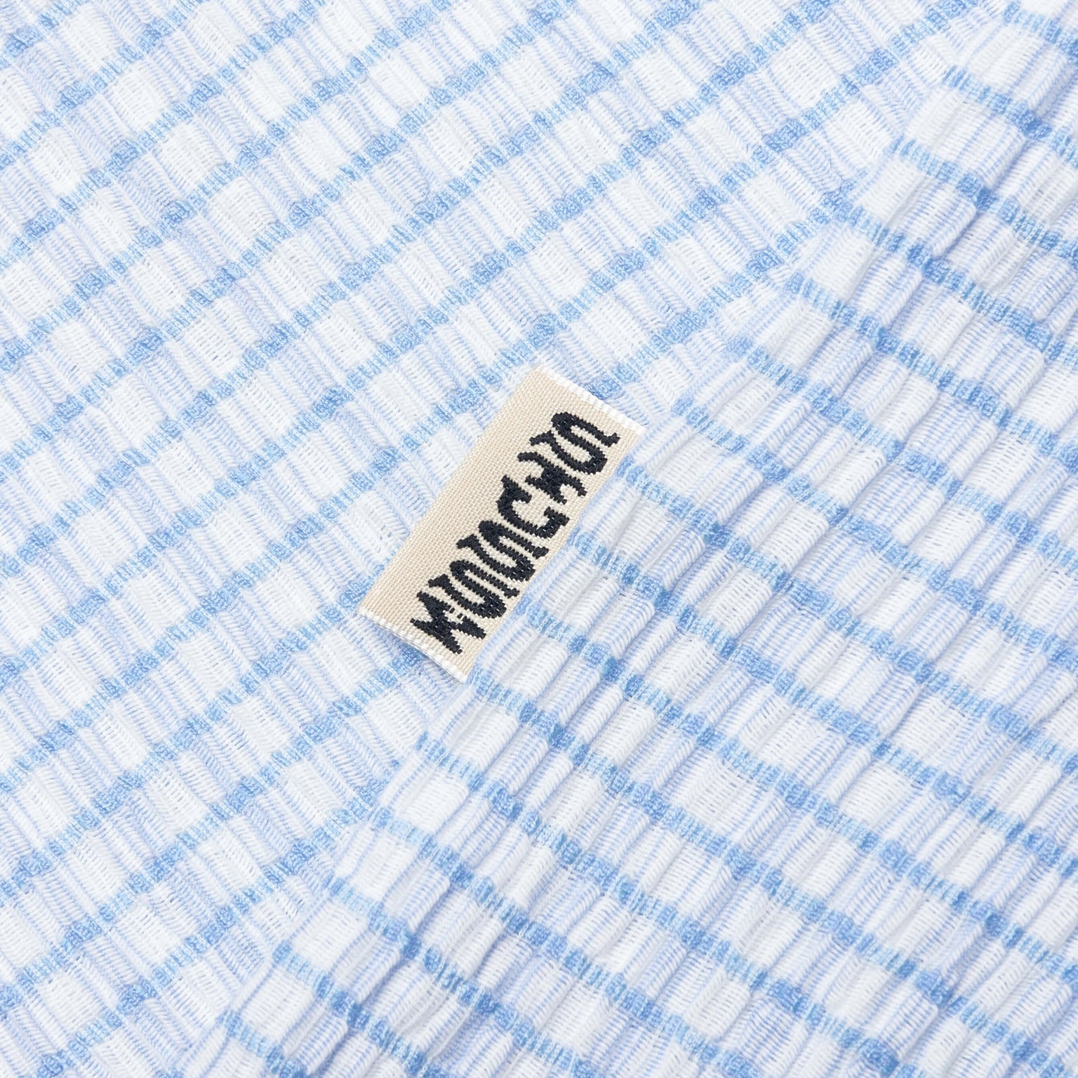 FLAT BOTTOM CRINKLED SHIRT - BLUE CHECK - 5