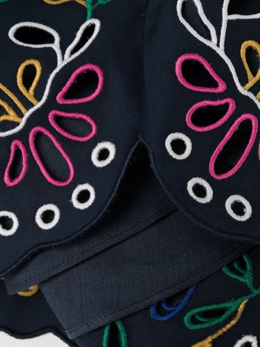 broderie anglaise mini shorts - 6