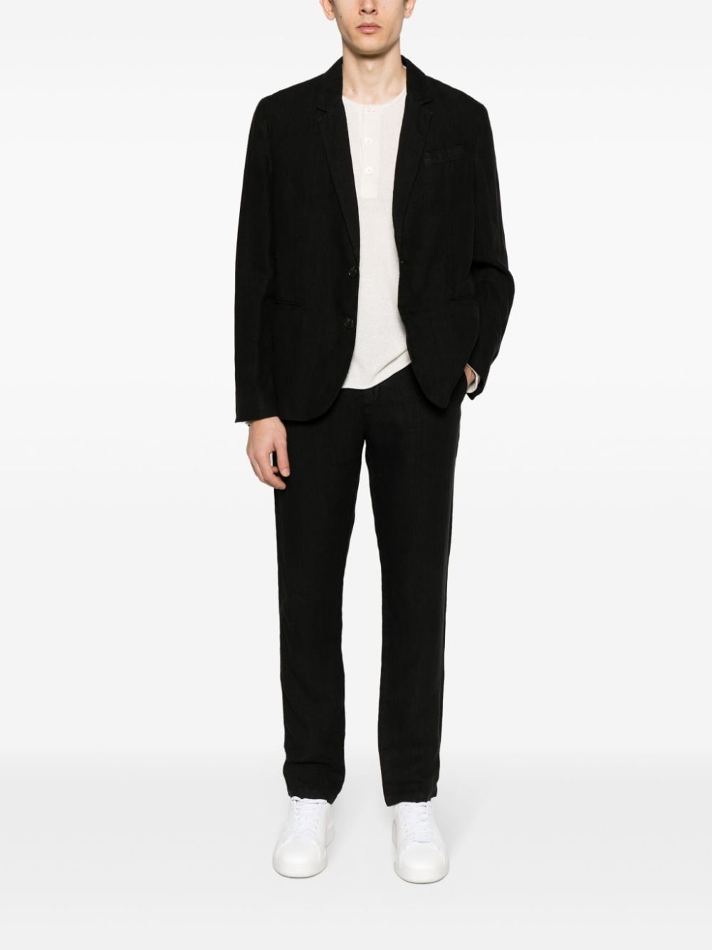 Viks single-breasted linen blazer - 2