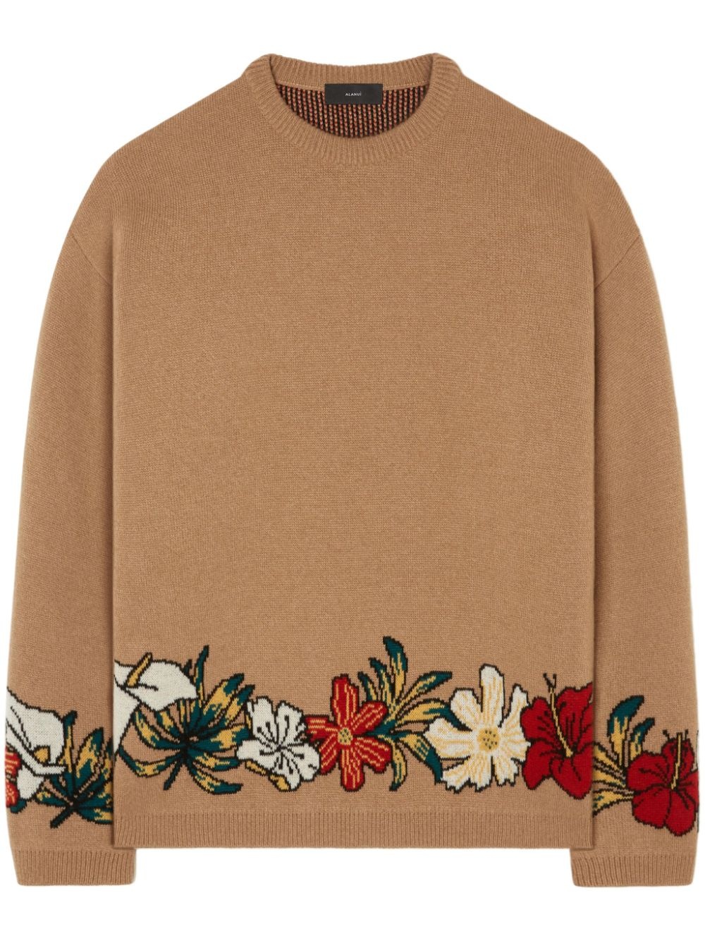 R+J floral-intarsia cashmere jumper - 1