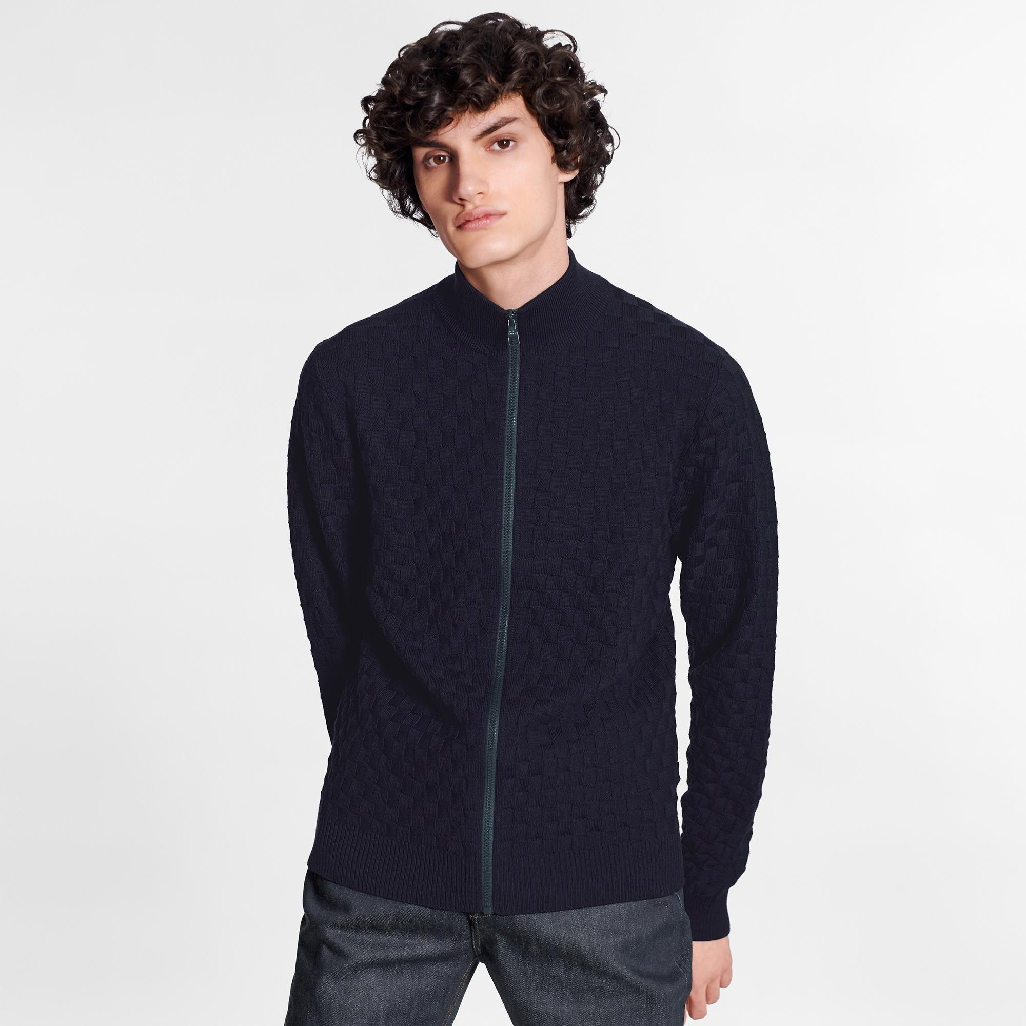 Damier Signature Zip-Through Cardigan - 4