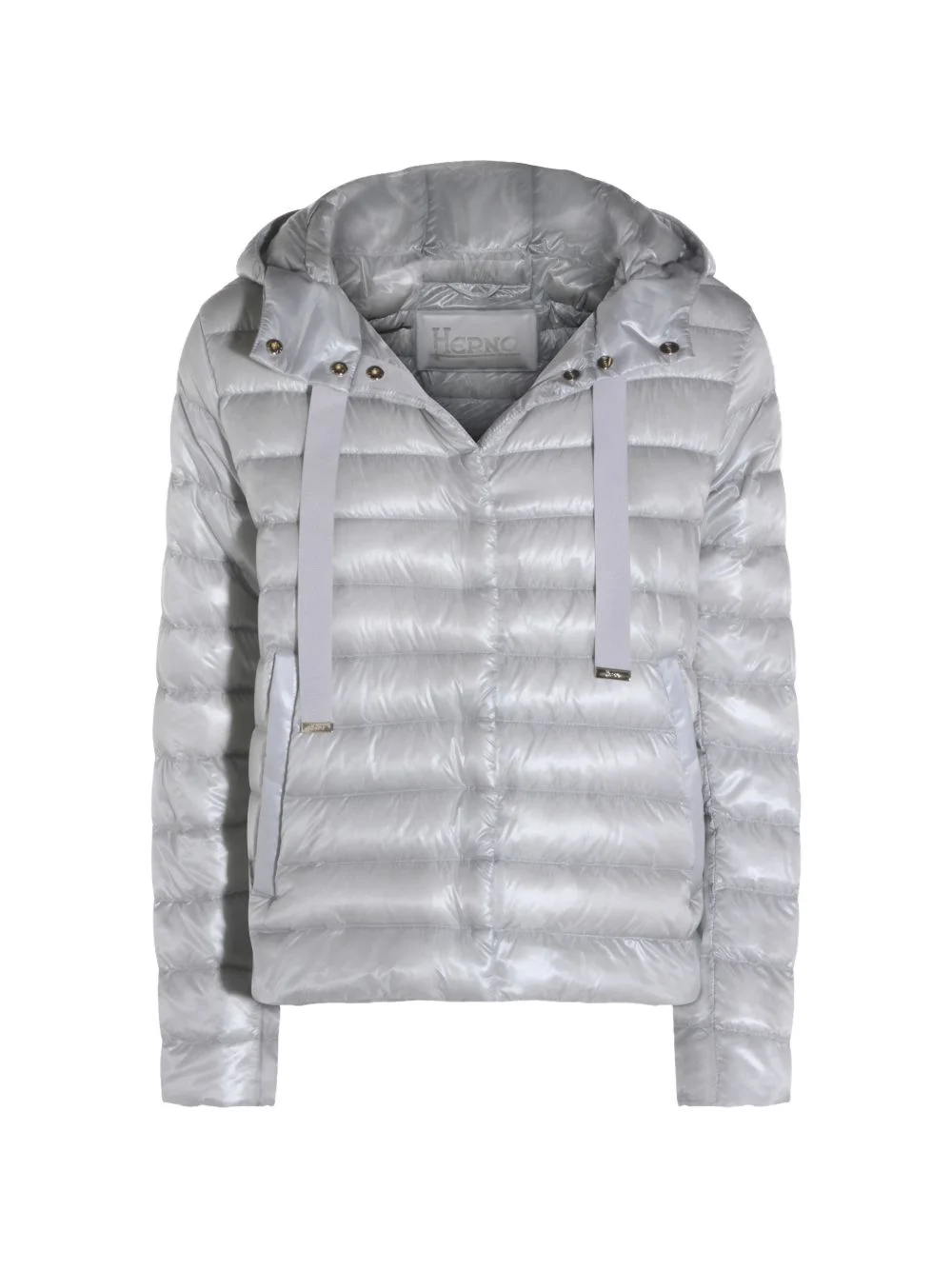 hooded quilted coat - 1