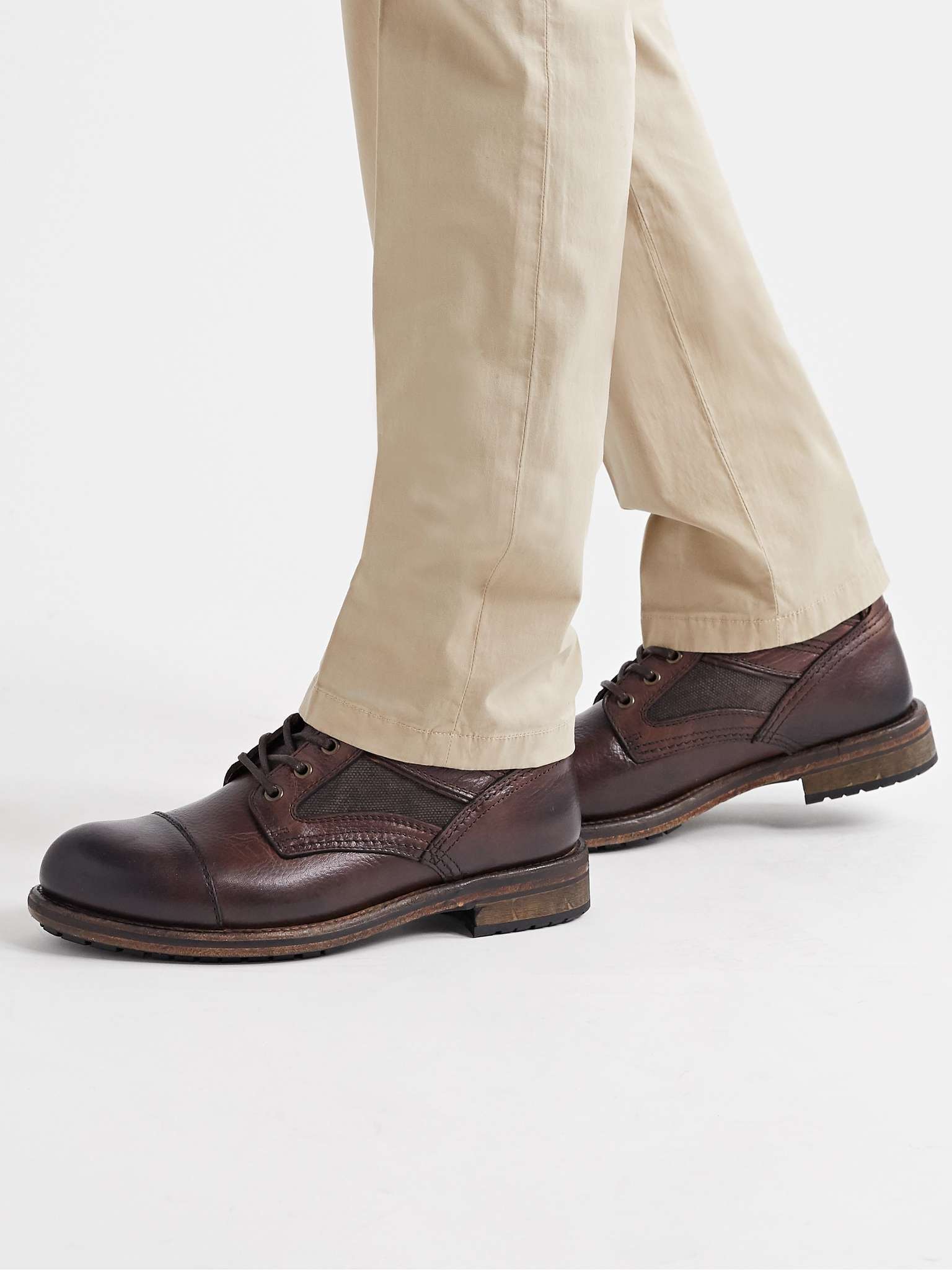 Trent Canvas and Full-Grain Leather Boots - 2