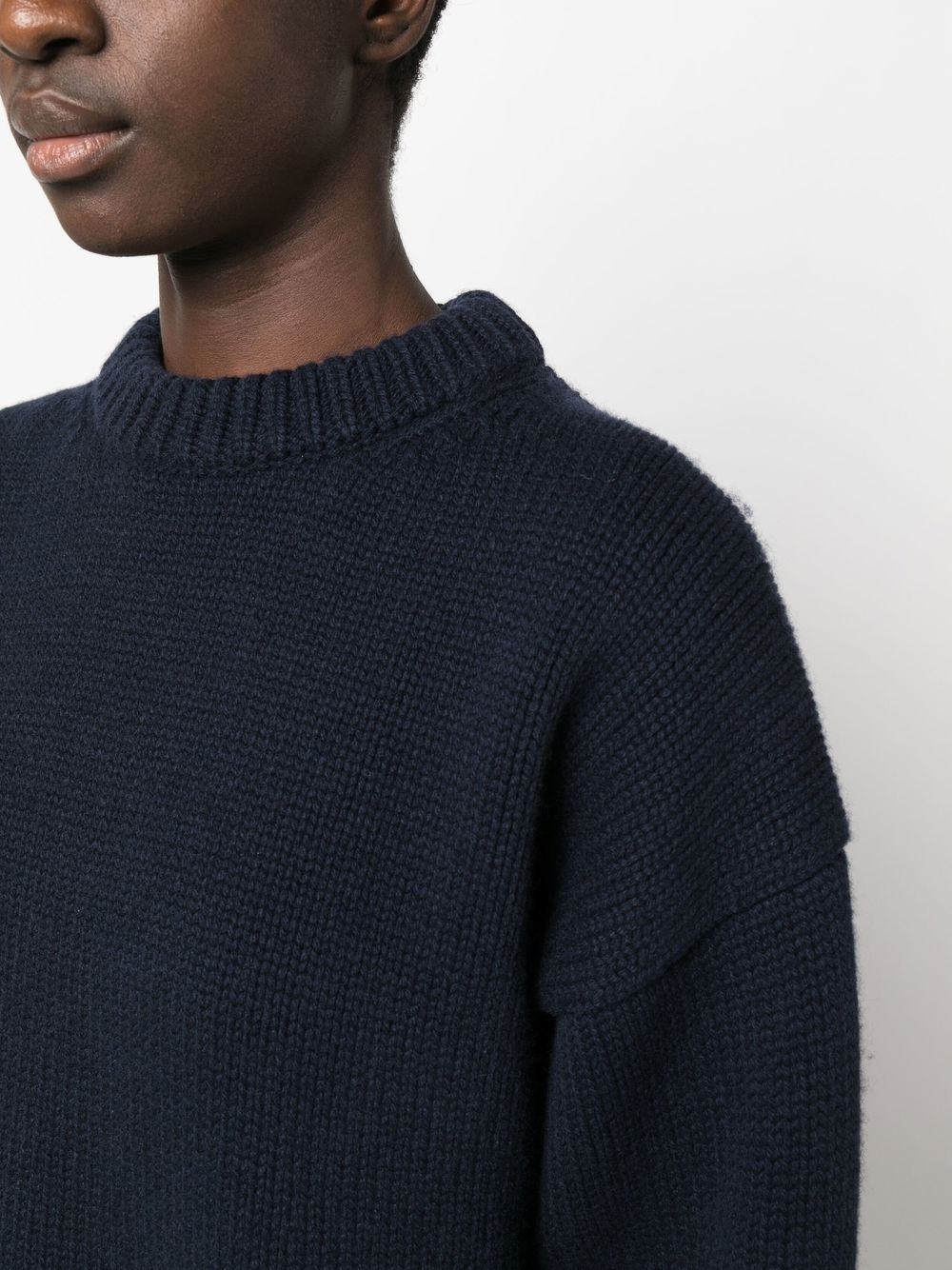 puff-sleeved knit sweater - 5