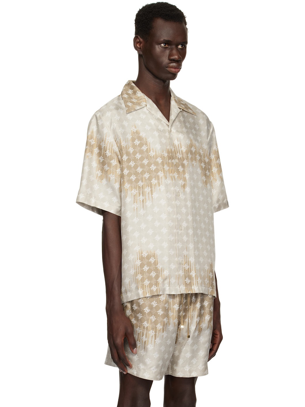 Brown MA Quad Bleached Camp Shirt - 2