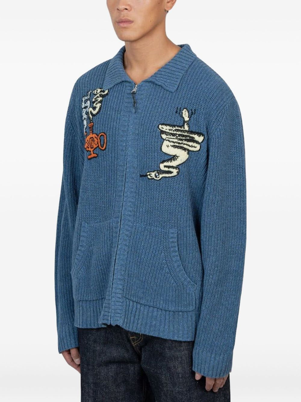 Snake Charmer zip-up cardigan - 2