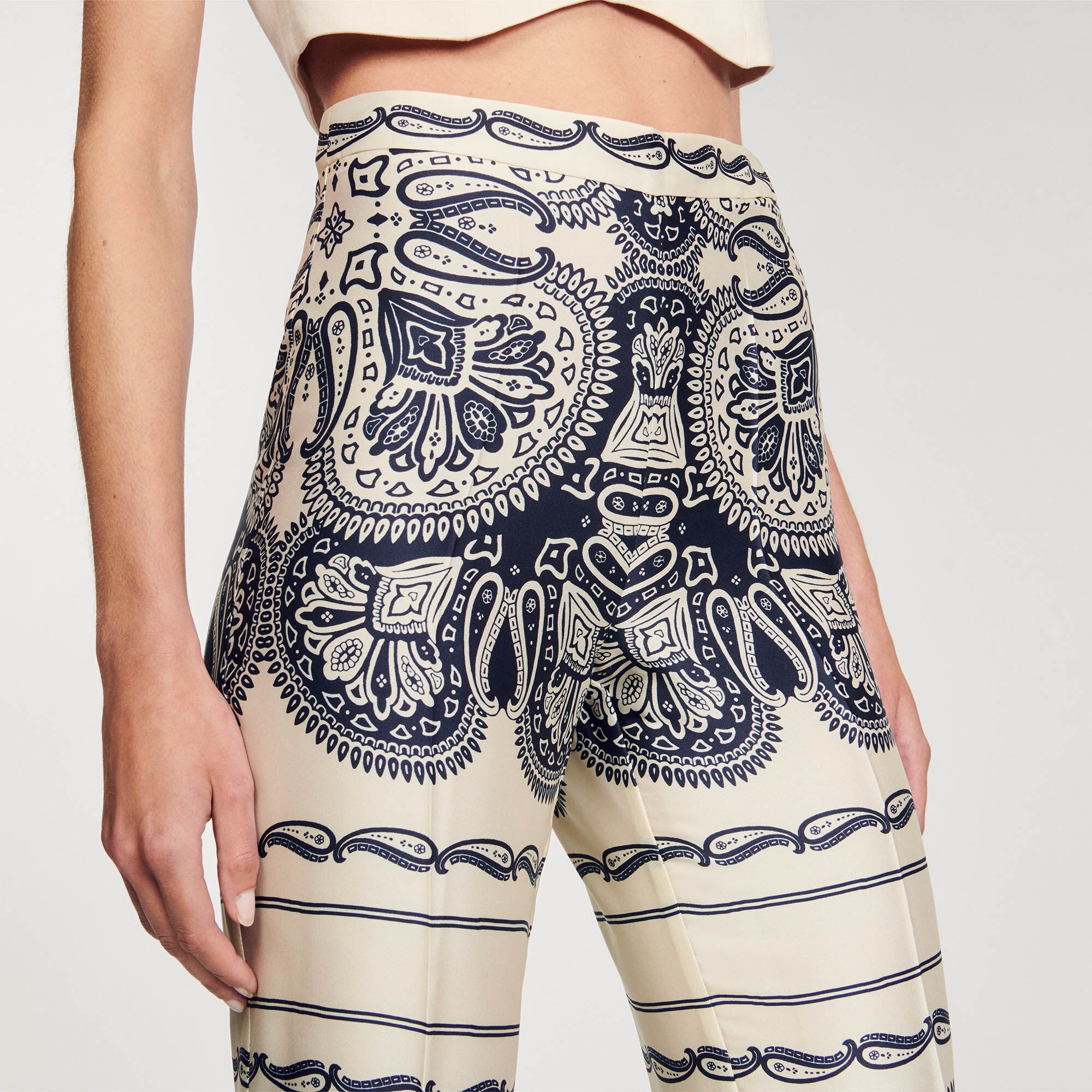 PATTERNED FLOATY TROUSERS - 4