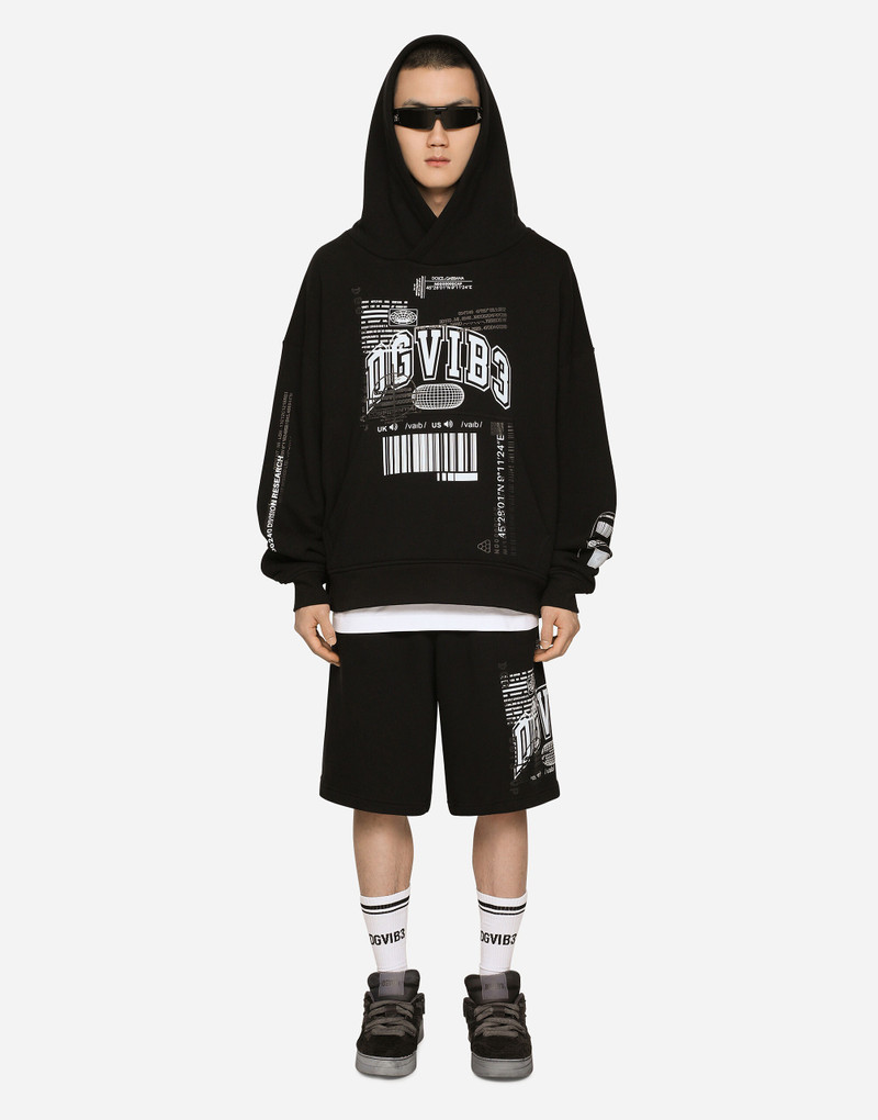 Dolce & Gabbana Jersey jogging shorts with DGVIB3 print and logo outlook