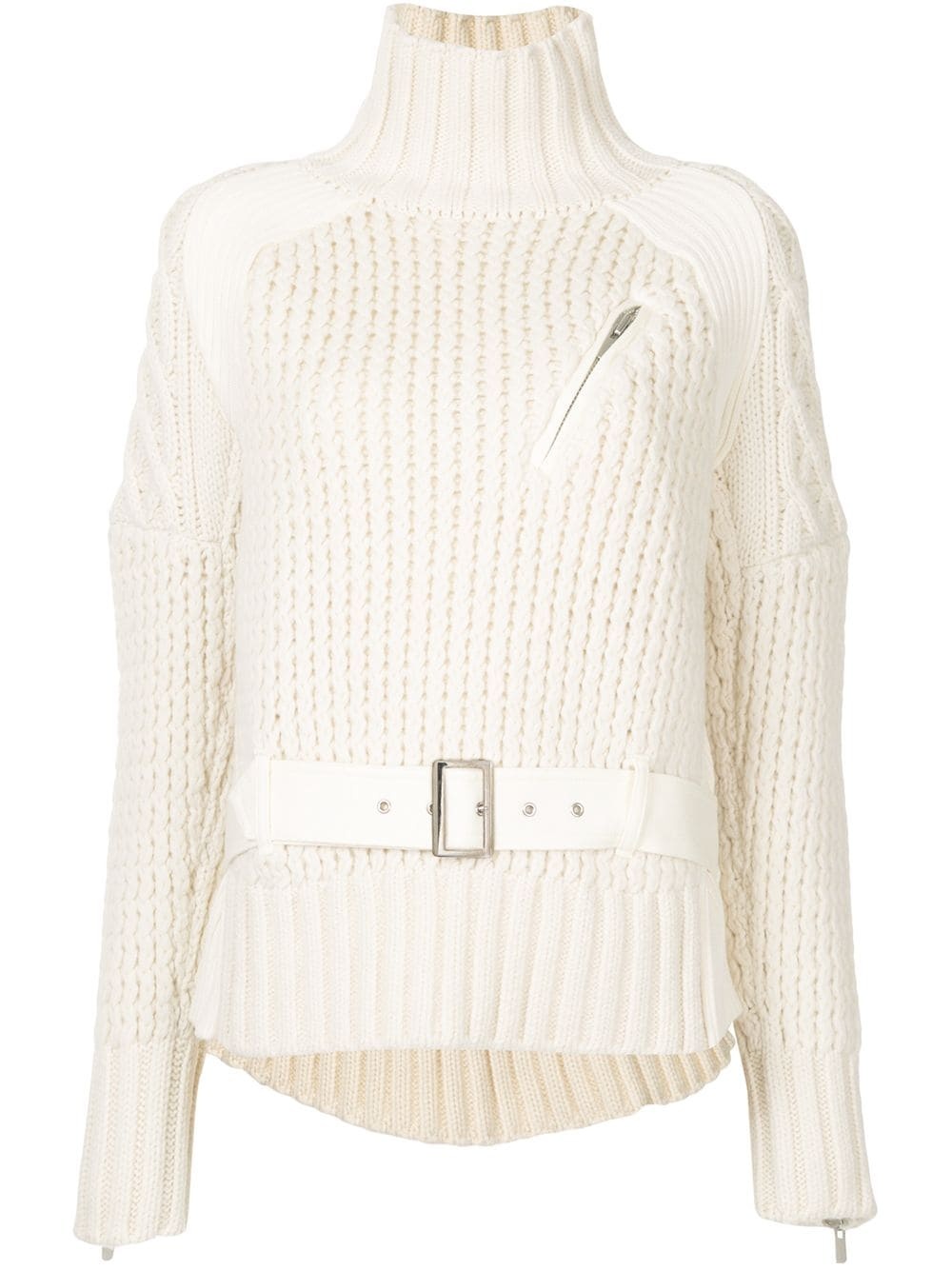 contrast-panel knitted jumper - 1