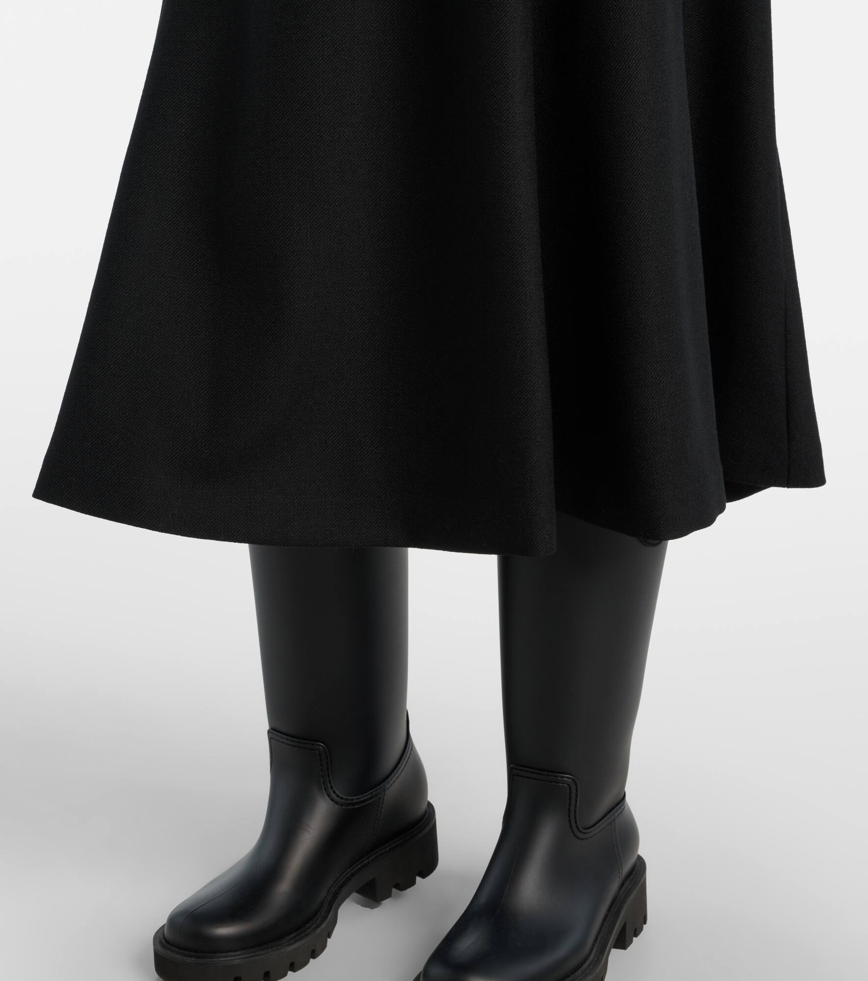 Virgin wool midi skirt - 5