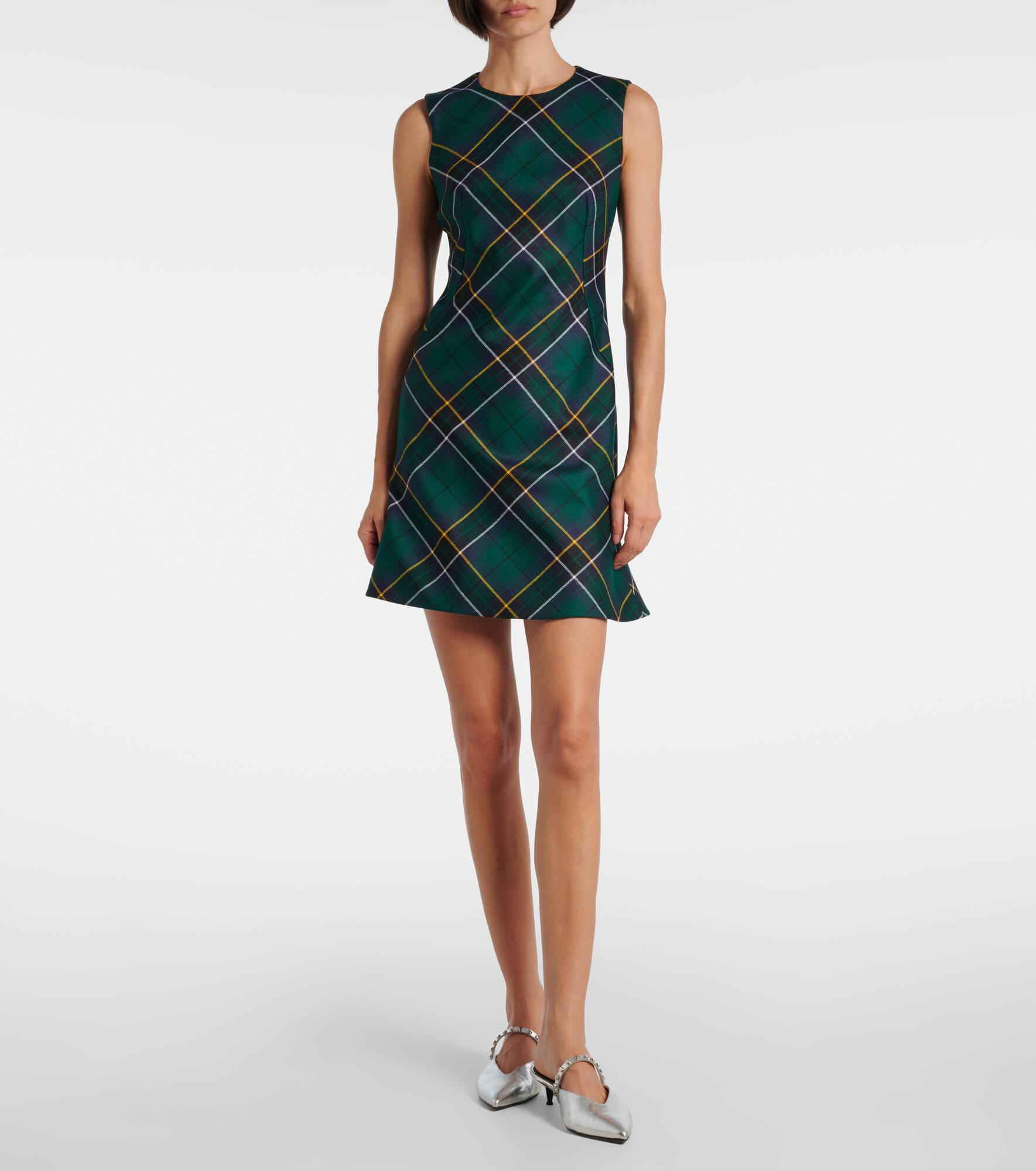 Tartan wool minidress - 2