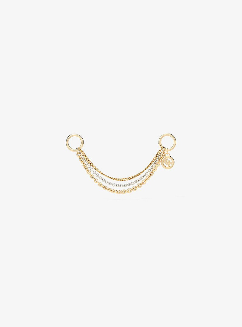 Mixed-Metal Chain Bag Charm 1