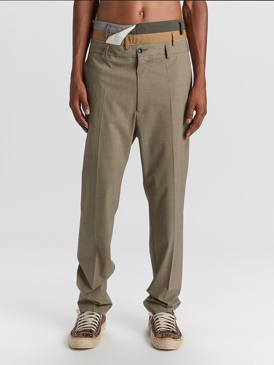 Anti Smoking Trousers Kaki Melange - 3