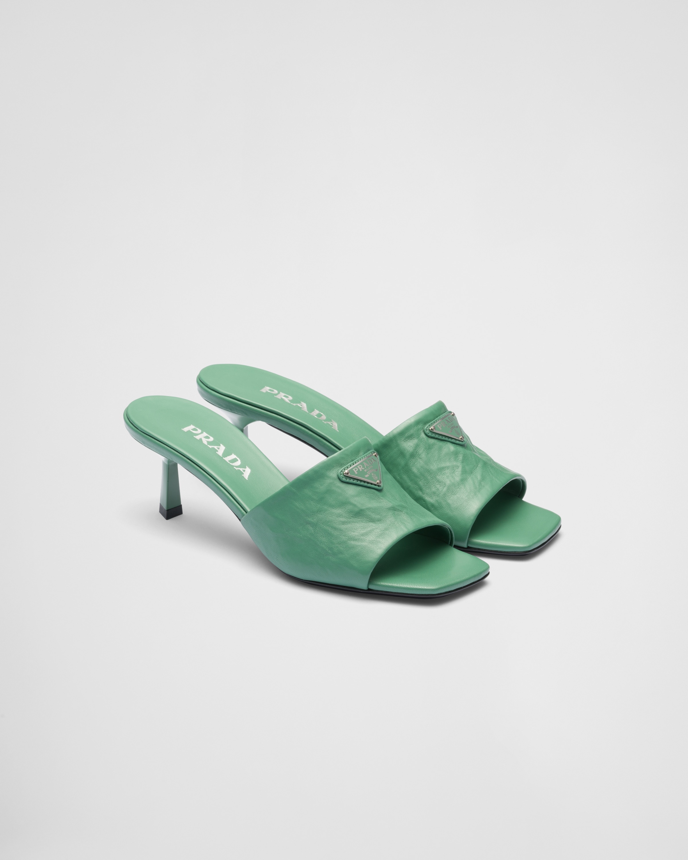 Antiqued nappa leather sandals - 1