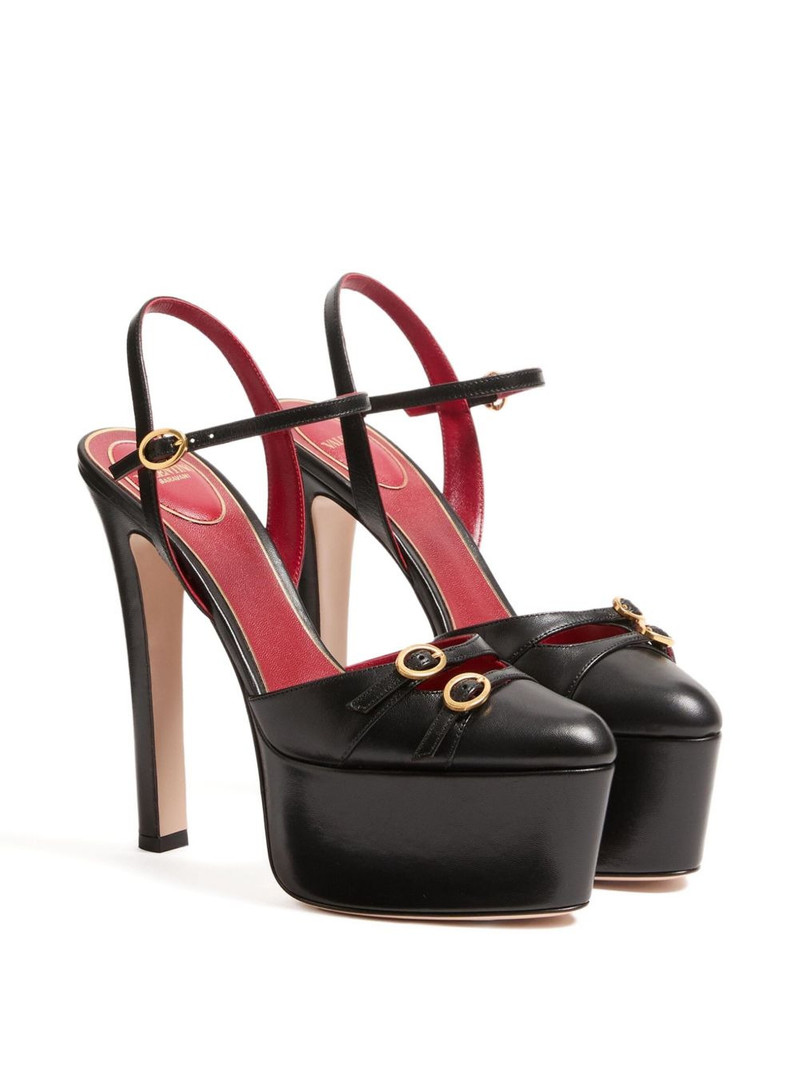 Valentino 145mm Crasher platform-buckle pumps outlook