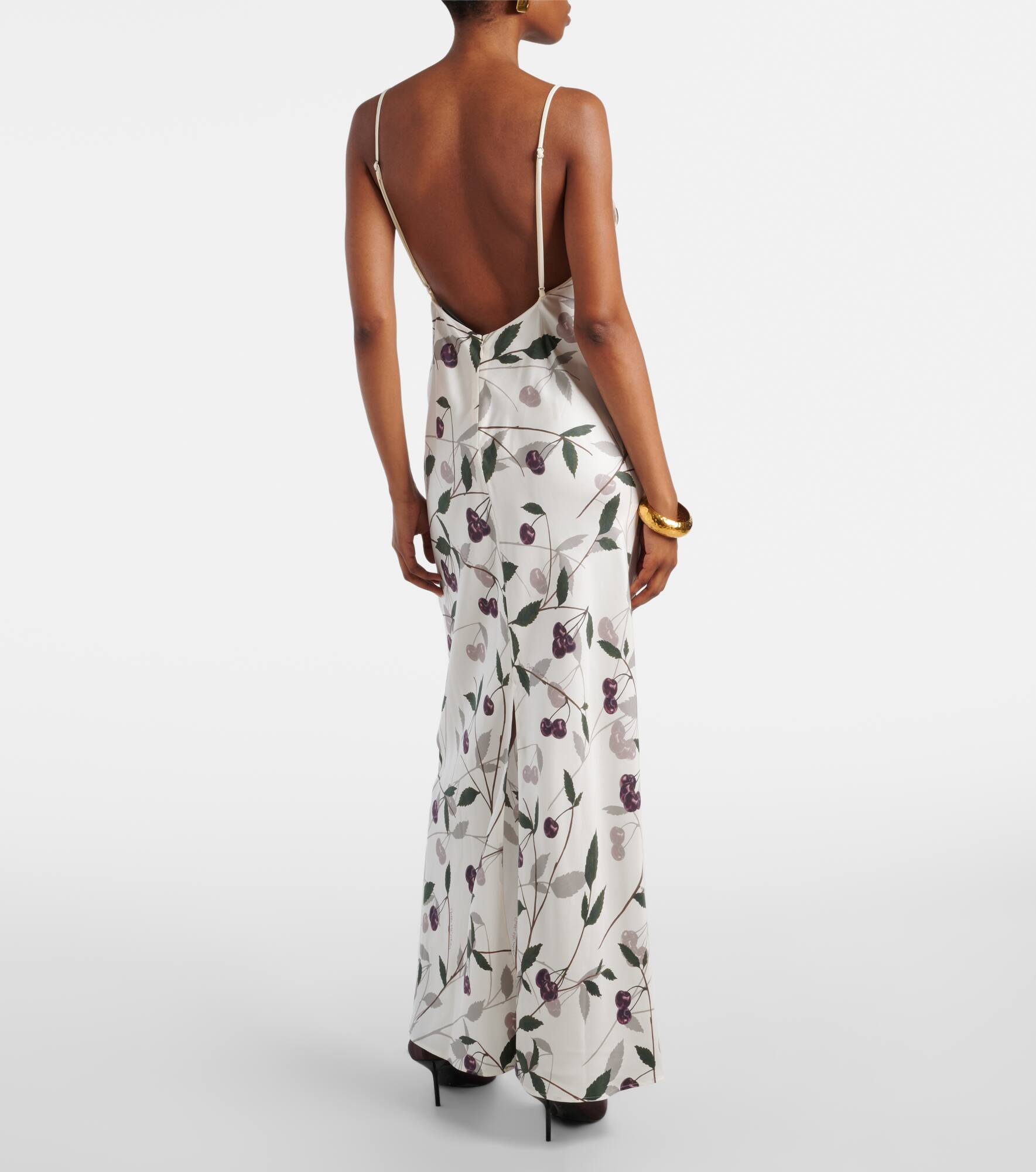 Printed silk maxi dress - 3