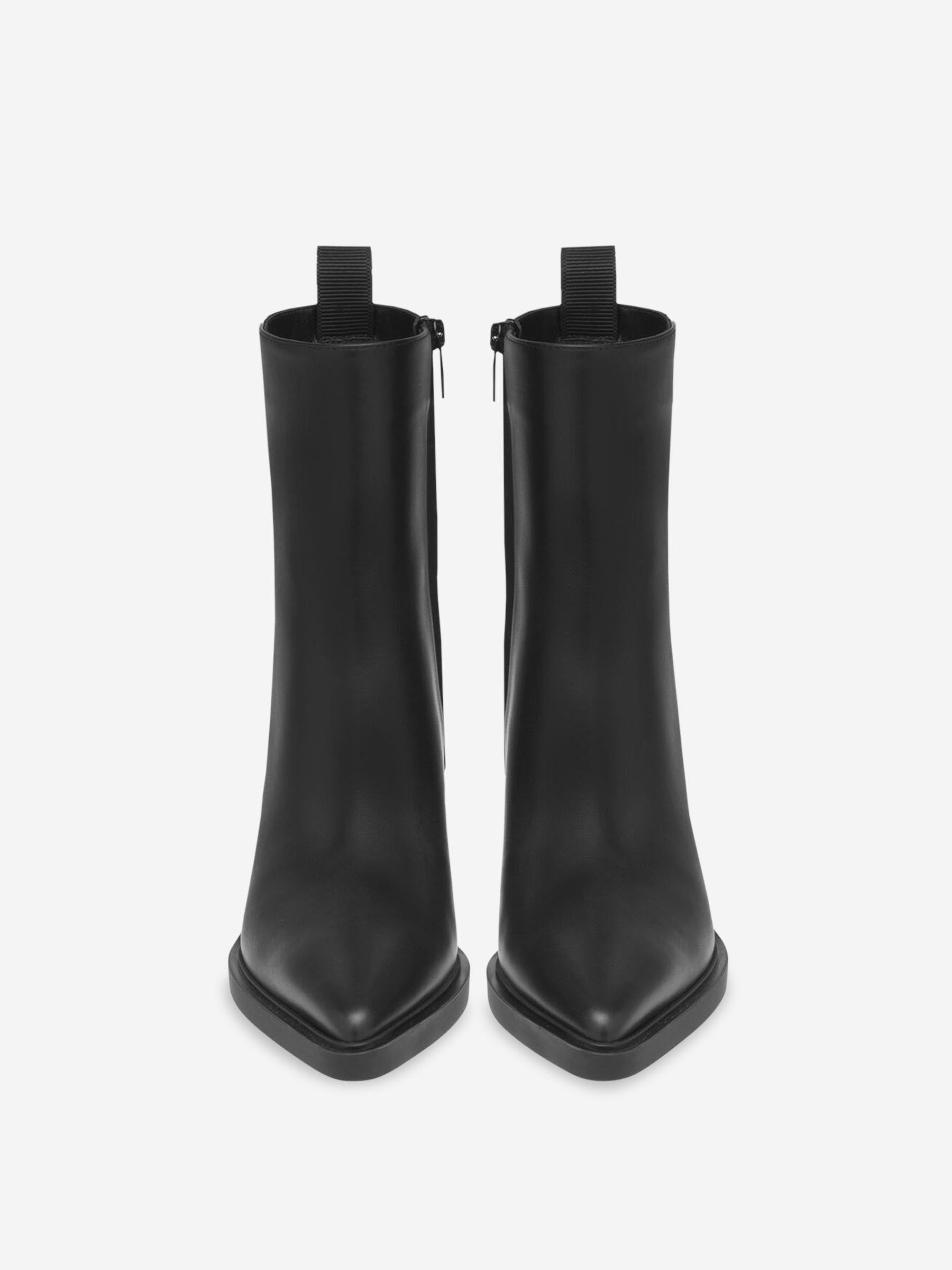 【Gianvito Rossi】DYLAN ディラン Gianvito Rossi Dylan Ankle Boots Black Leather Size 41.5