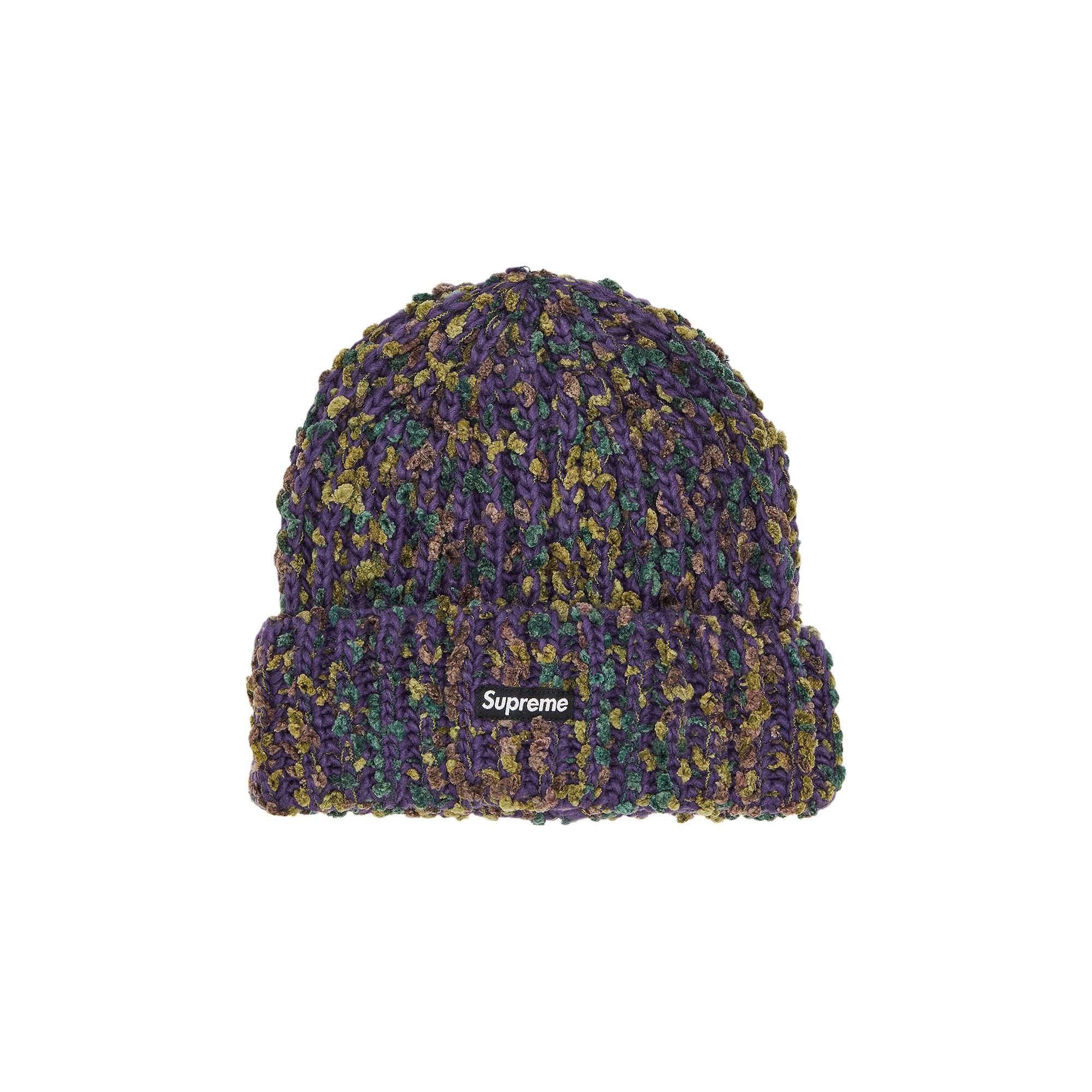 Supreme Chenille Beanie 'Dark Purple' - 1