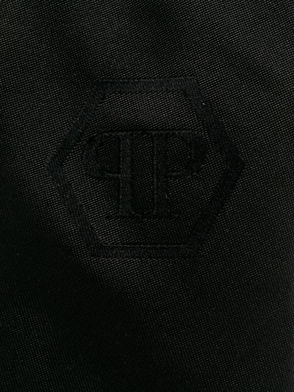 logo-jacquard silk tie - 2