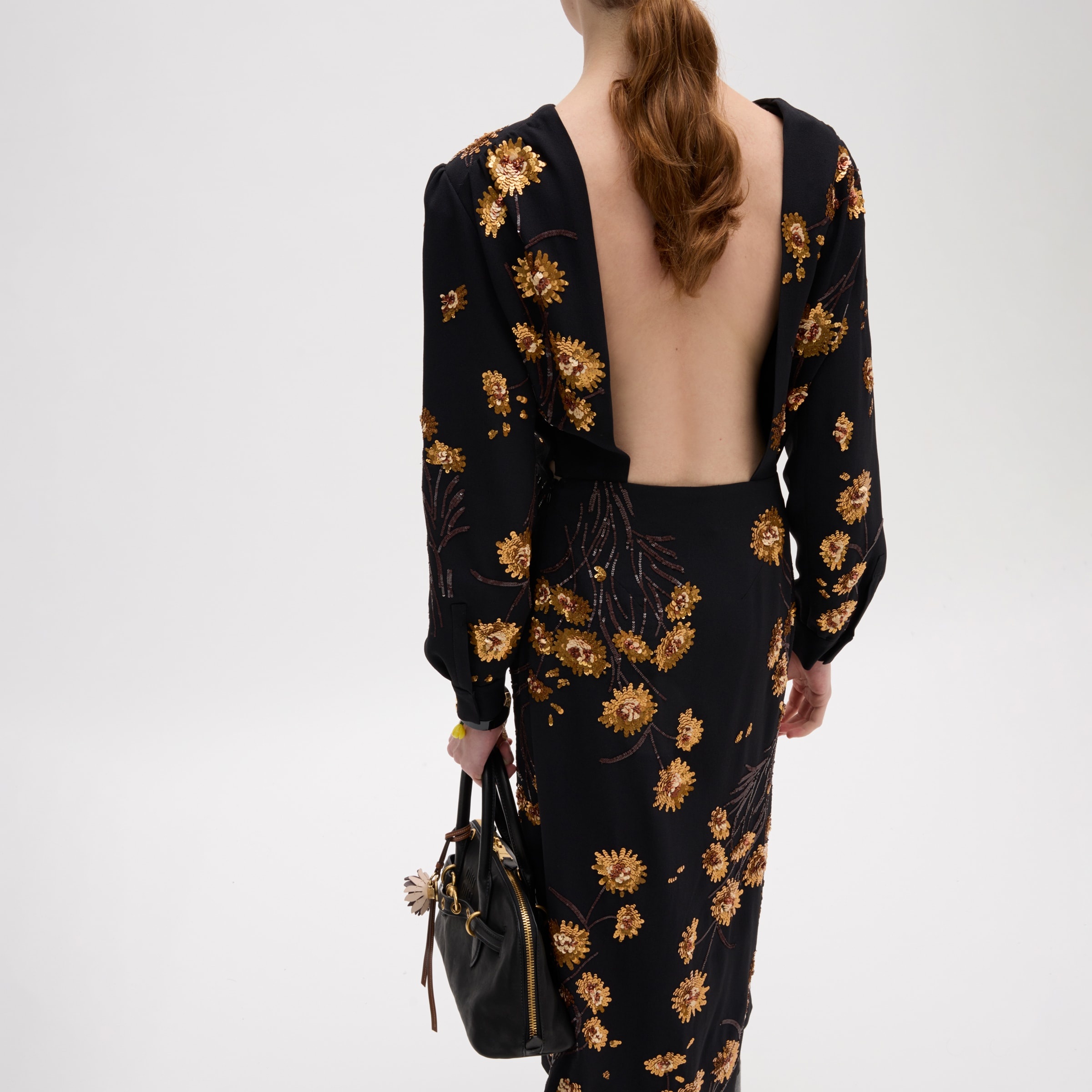 Embroidered sablé dress - 6