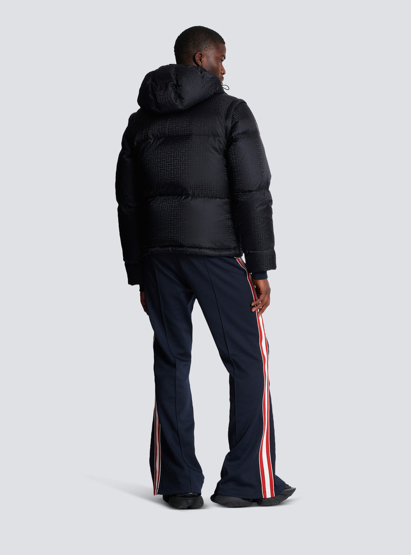 Monogrammed jacquard puffer jacket 4