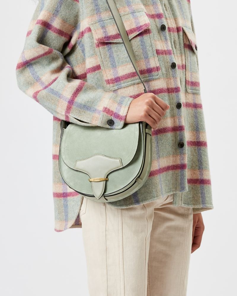 BOTSY SMALL SATCHEL SUEDE LEATHER BAG - 4