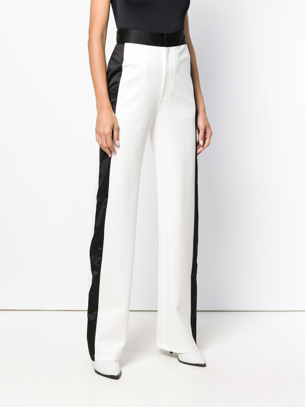 high-waist contrast trousers - 3