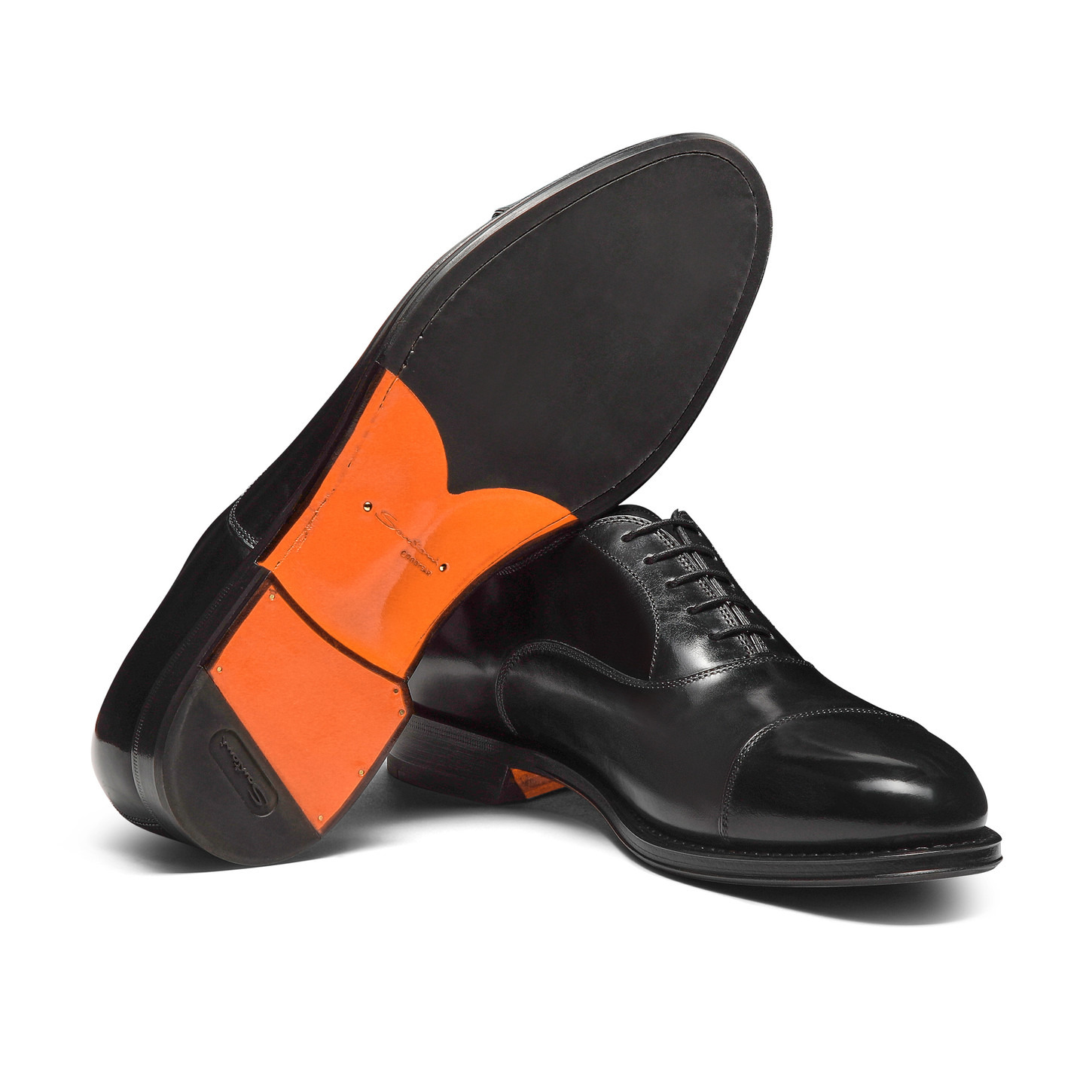Men's black leather Oxford shoe - 3