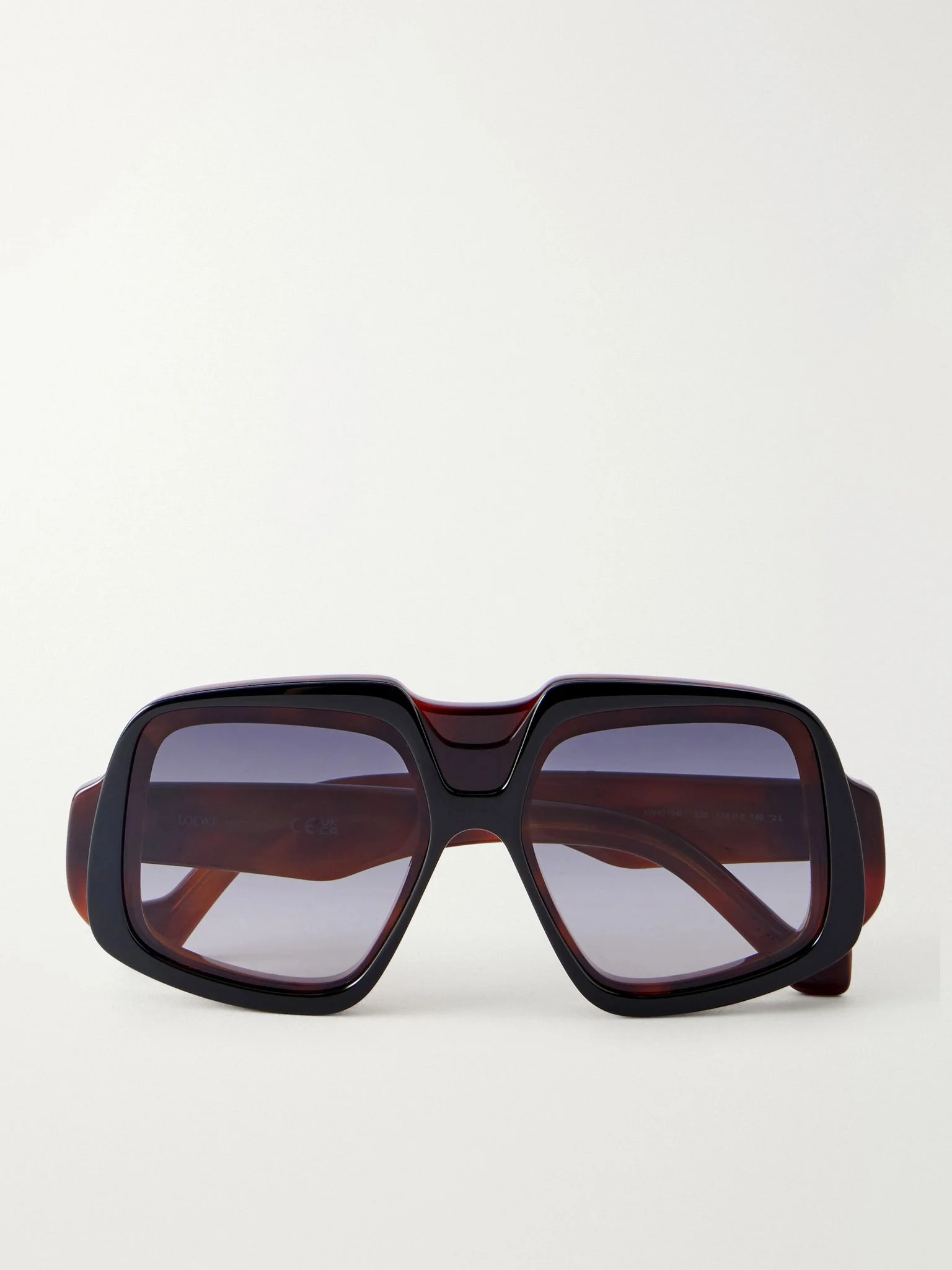 Anagram Geometric Square-Frame Acetate Sunglasses Brown - 1