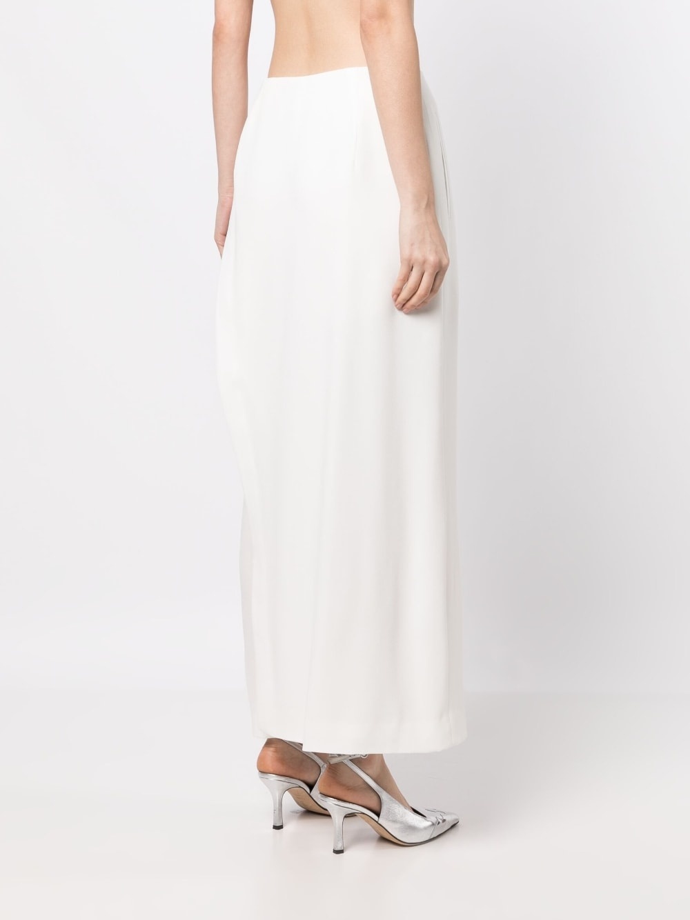 fitted-waistline long skirt - 4