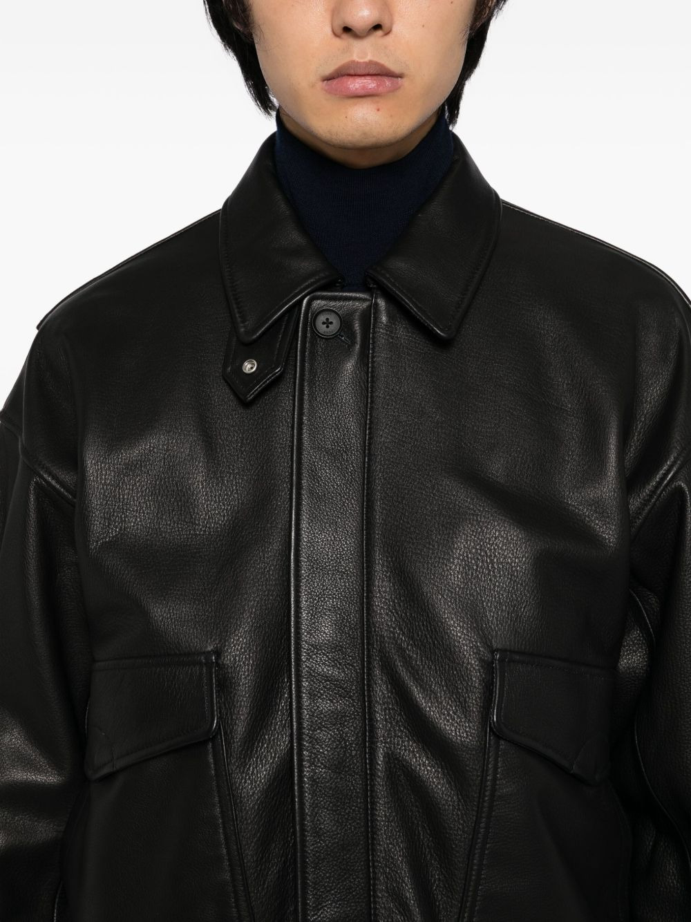 leather flight jacket - 5