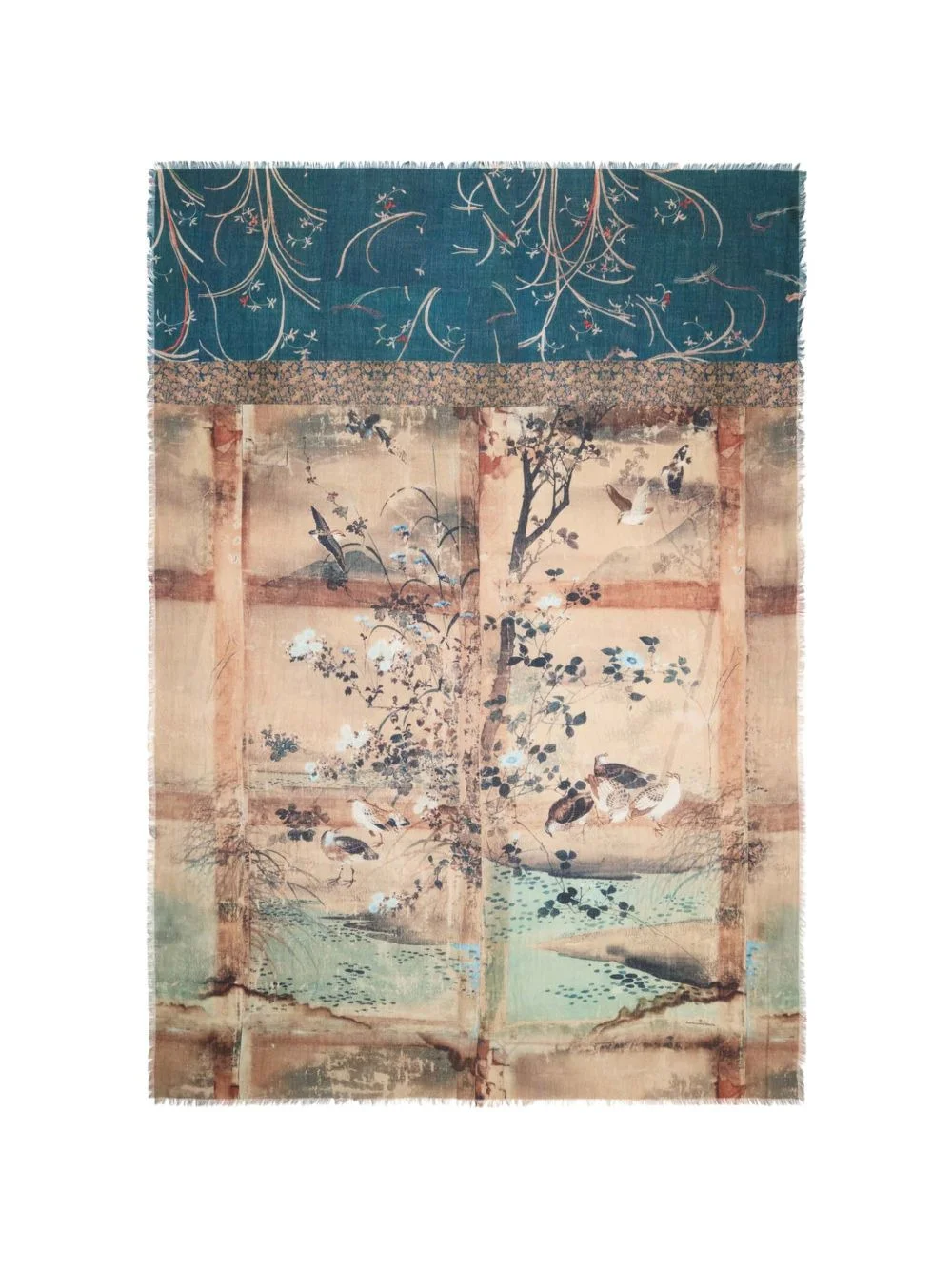 Euclidex landscape-print scarf - 1