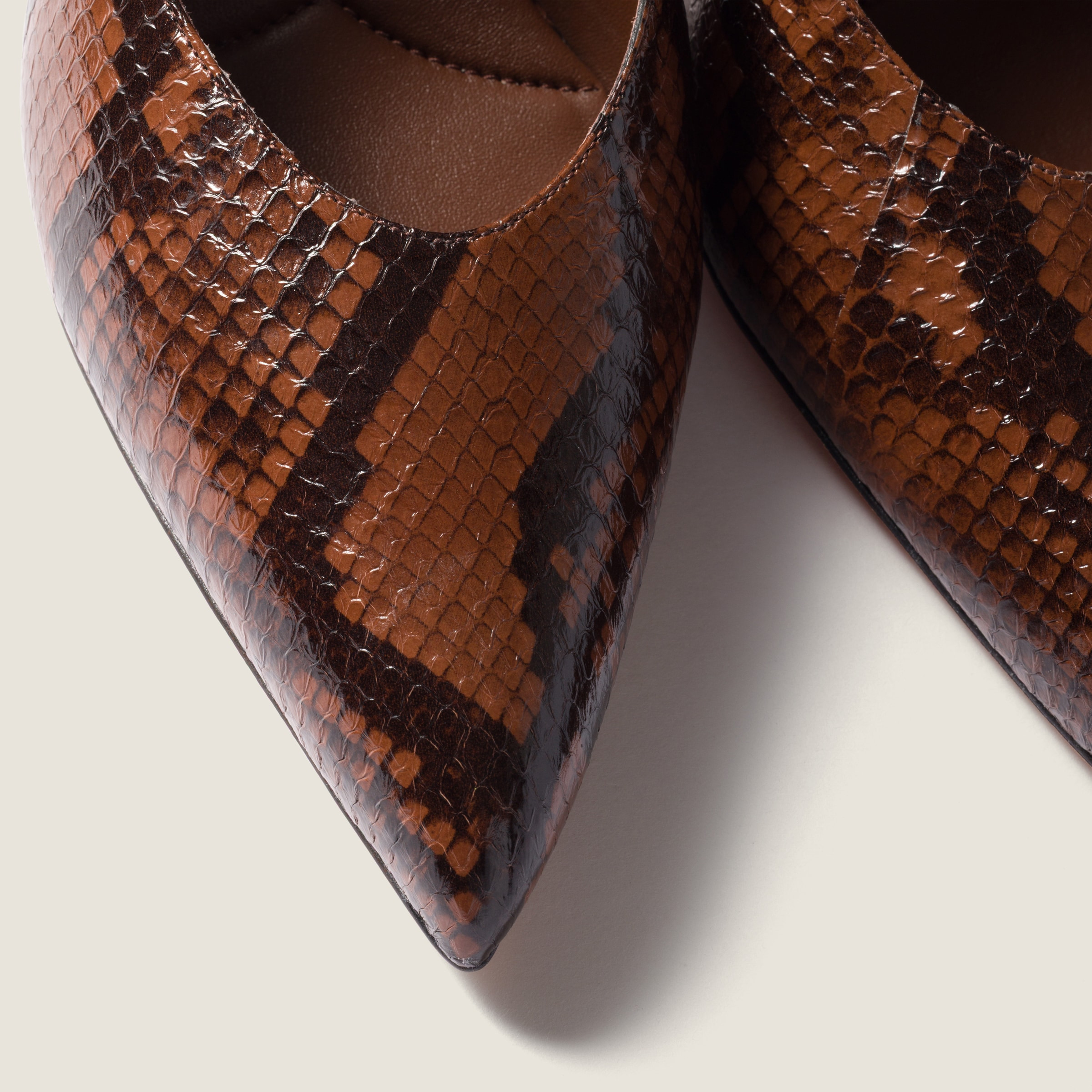 Python-print Ayers leather pumps - 4