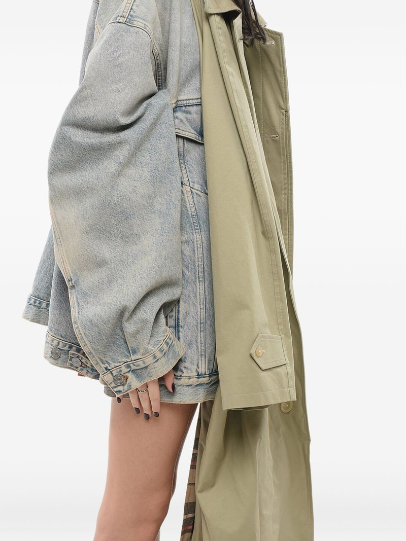 asymmetric layered jeans coat 5