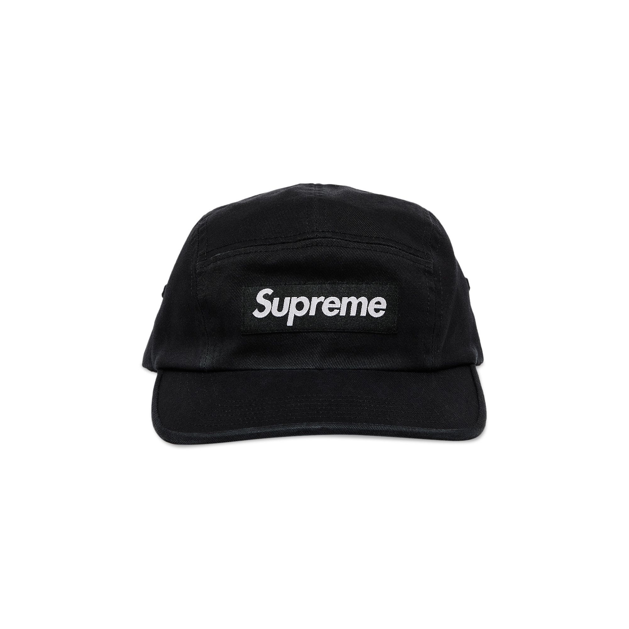 Supreme Washed Chino Twill Camp Cap 'Black' - 1