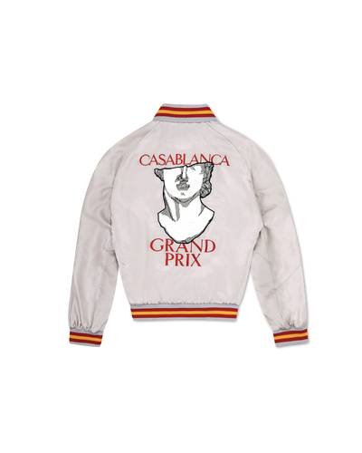CASABLANCA Grand Prix Silk Embroidered Souvenir Jacket outlook