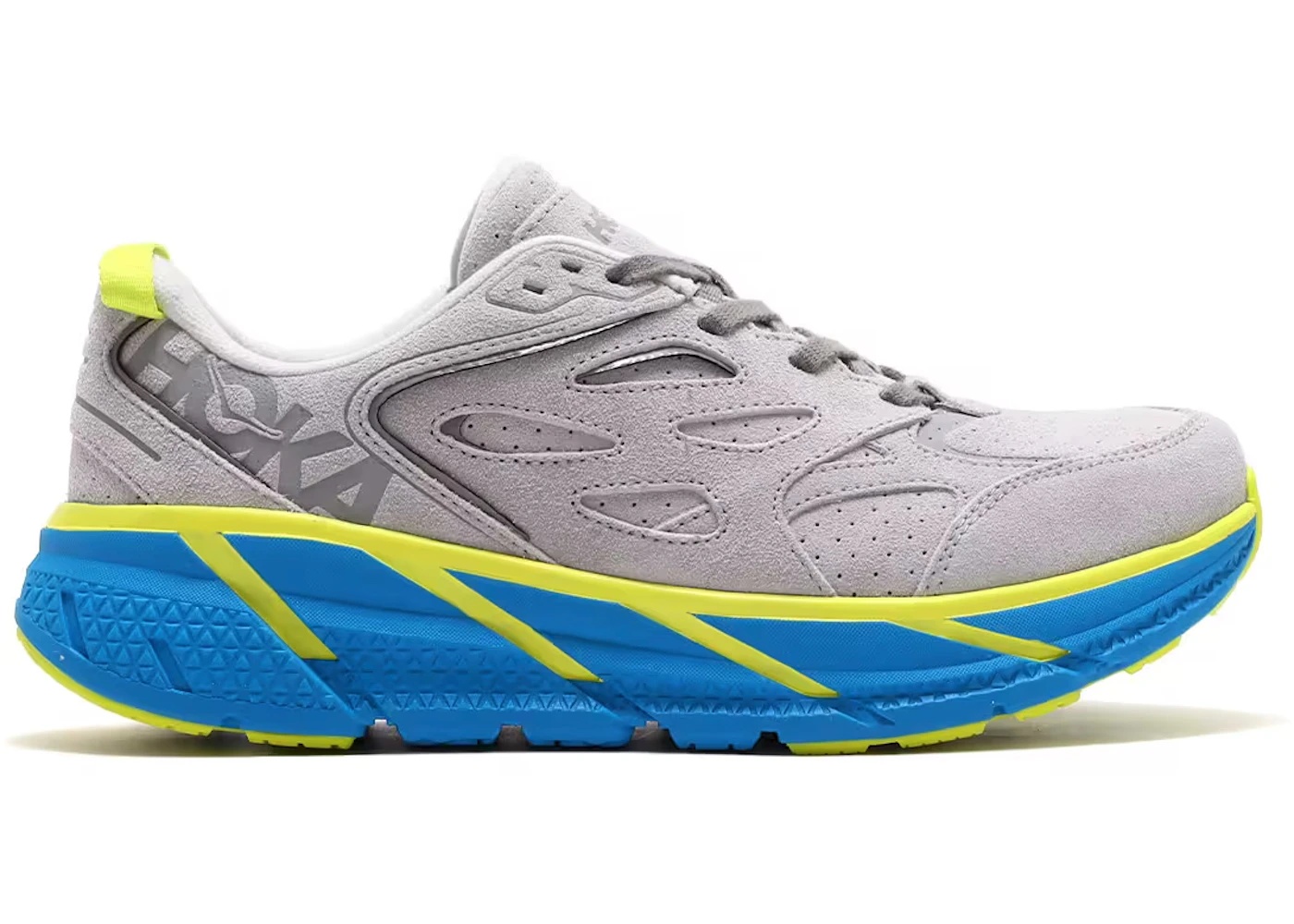 Hoka One One Clifton L Suede Lunar Rock Diva Blue - 1