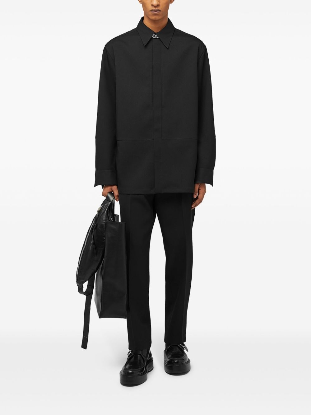 tapered-leg wool trousers - 2