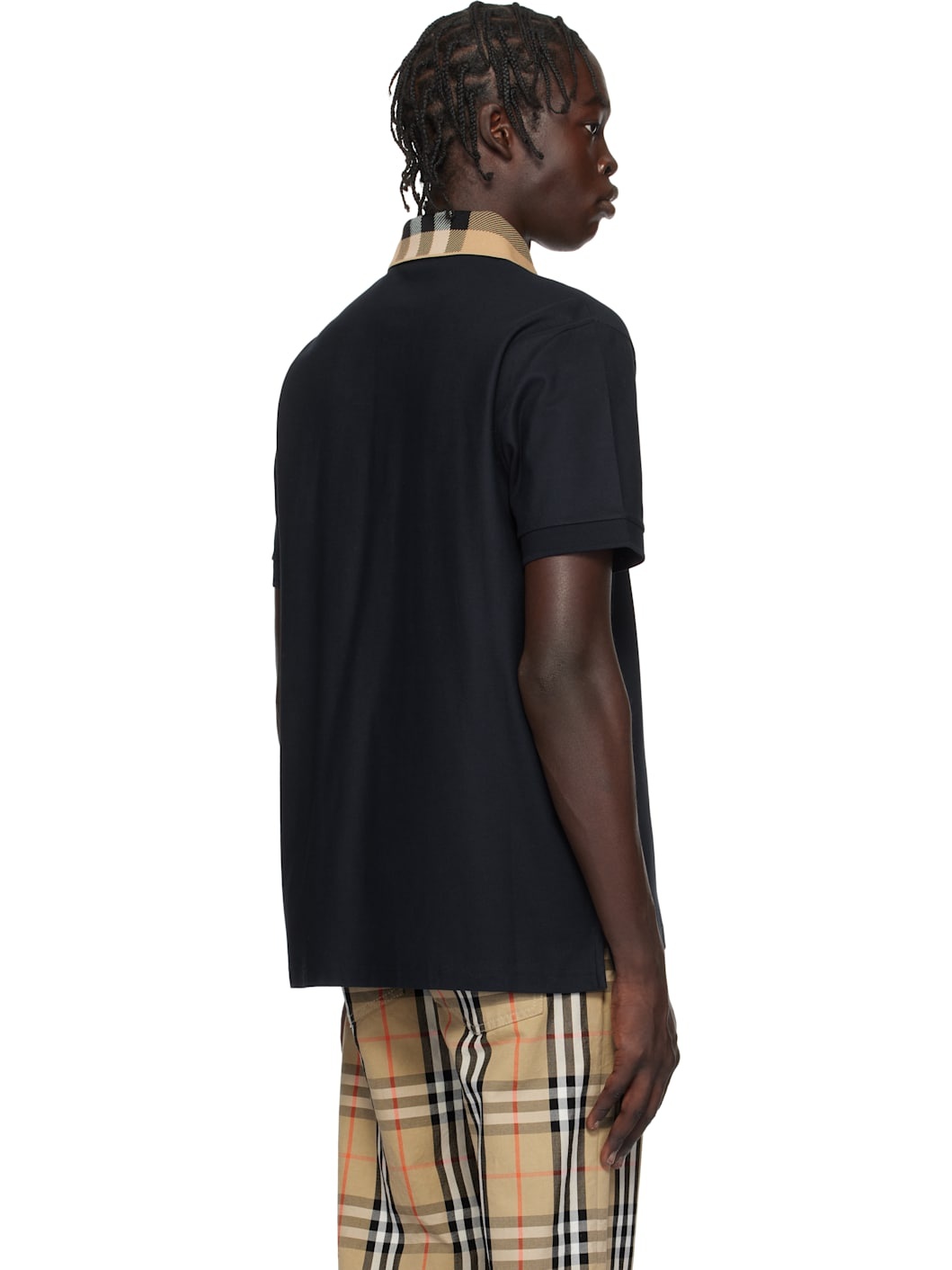 Navy Cotton Polo - 3
