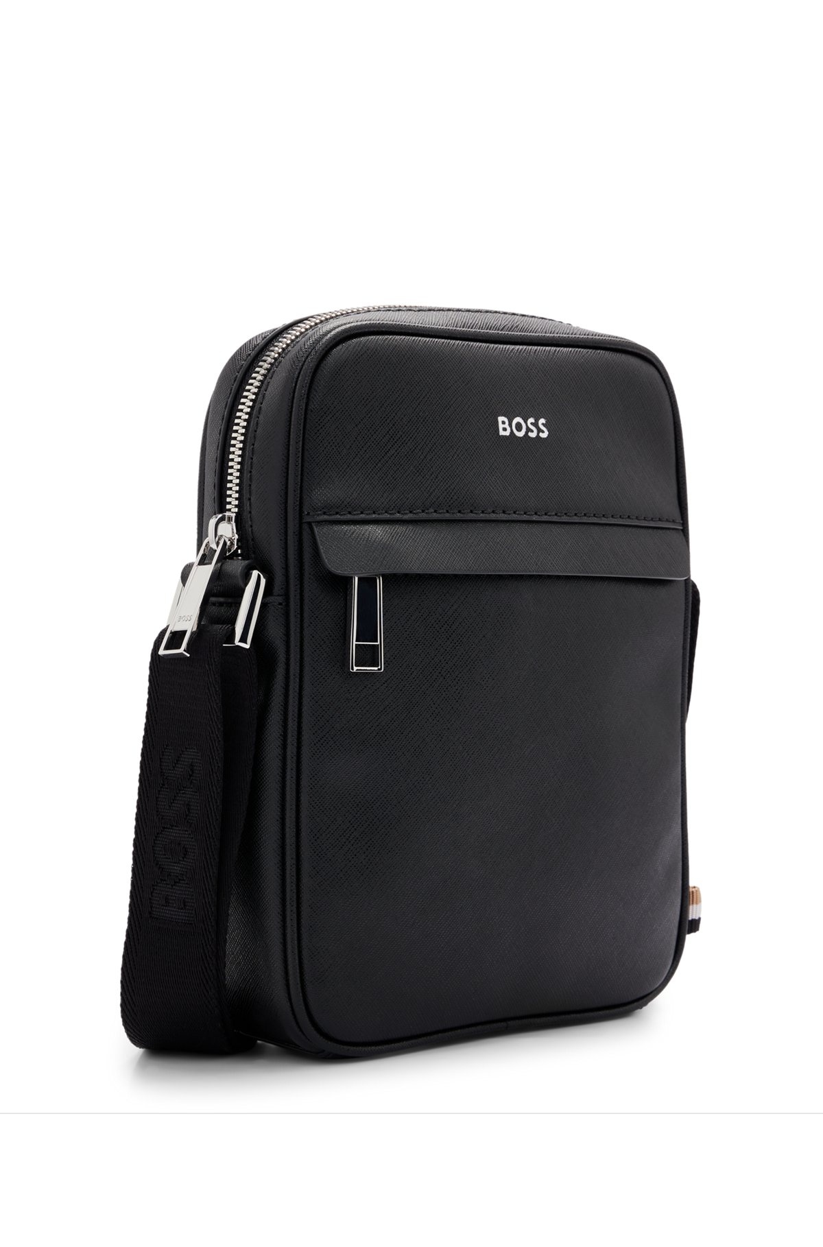 REPORTER BAG WITH SIGNATURE STRIPE AND LOGO DETAIL - 5