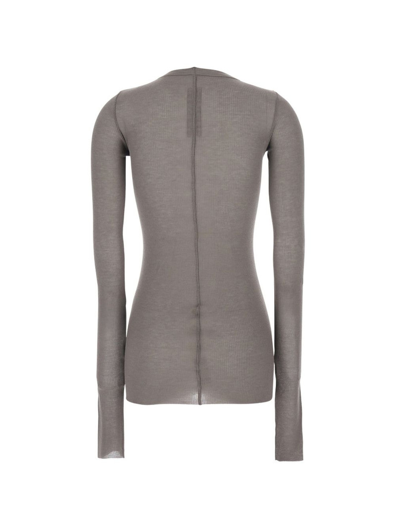 Rick Owens ribbed long-sleeves top outlook